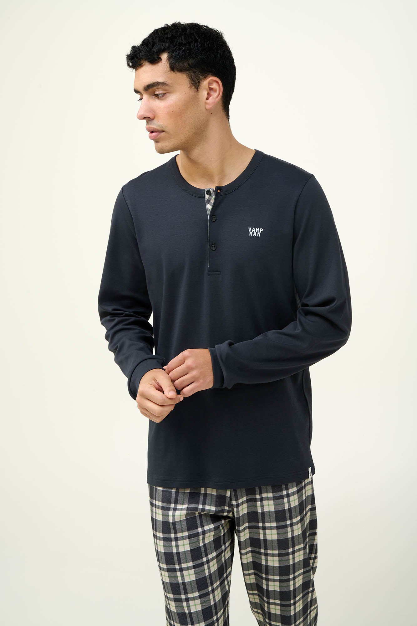 Vamp - Ανδρική Βαμβακερή Πυτζάμα με Πατιλέτα