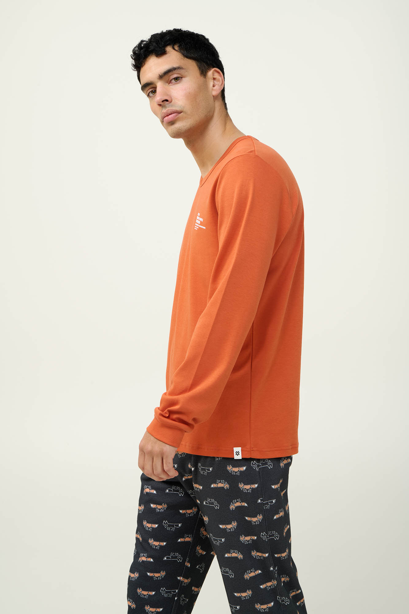 Vamp - Ανδρική Βαμβακερή Πυτζάμα με Μανσέτες