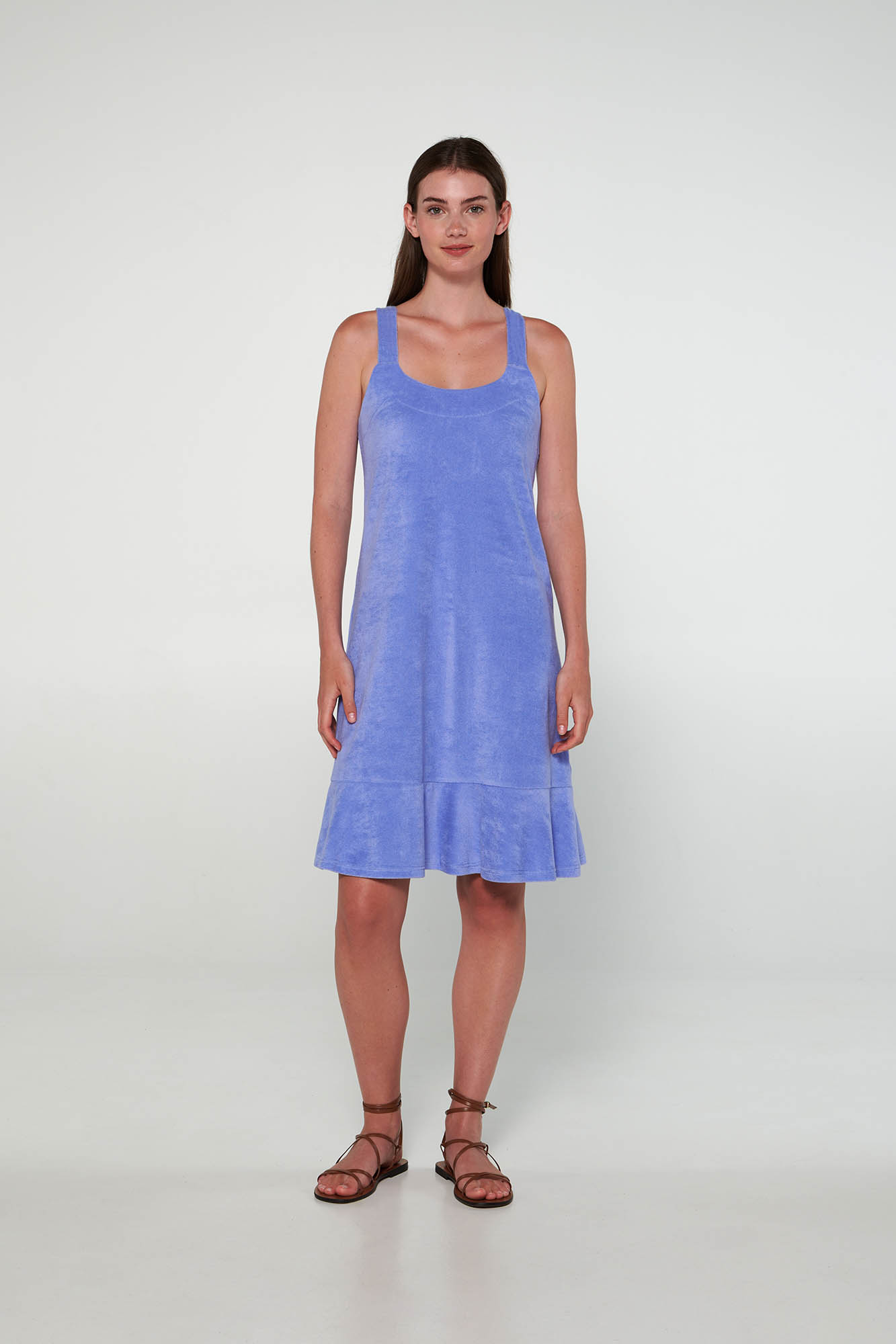 Vamp - Μονόχρωμο Frottee Φόρεμα