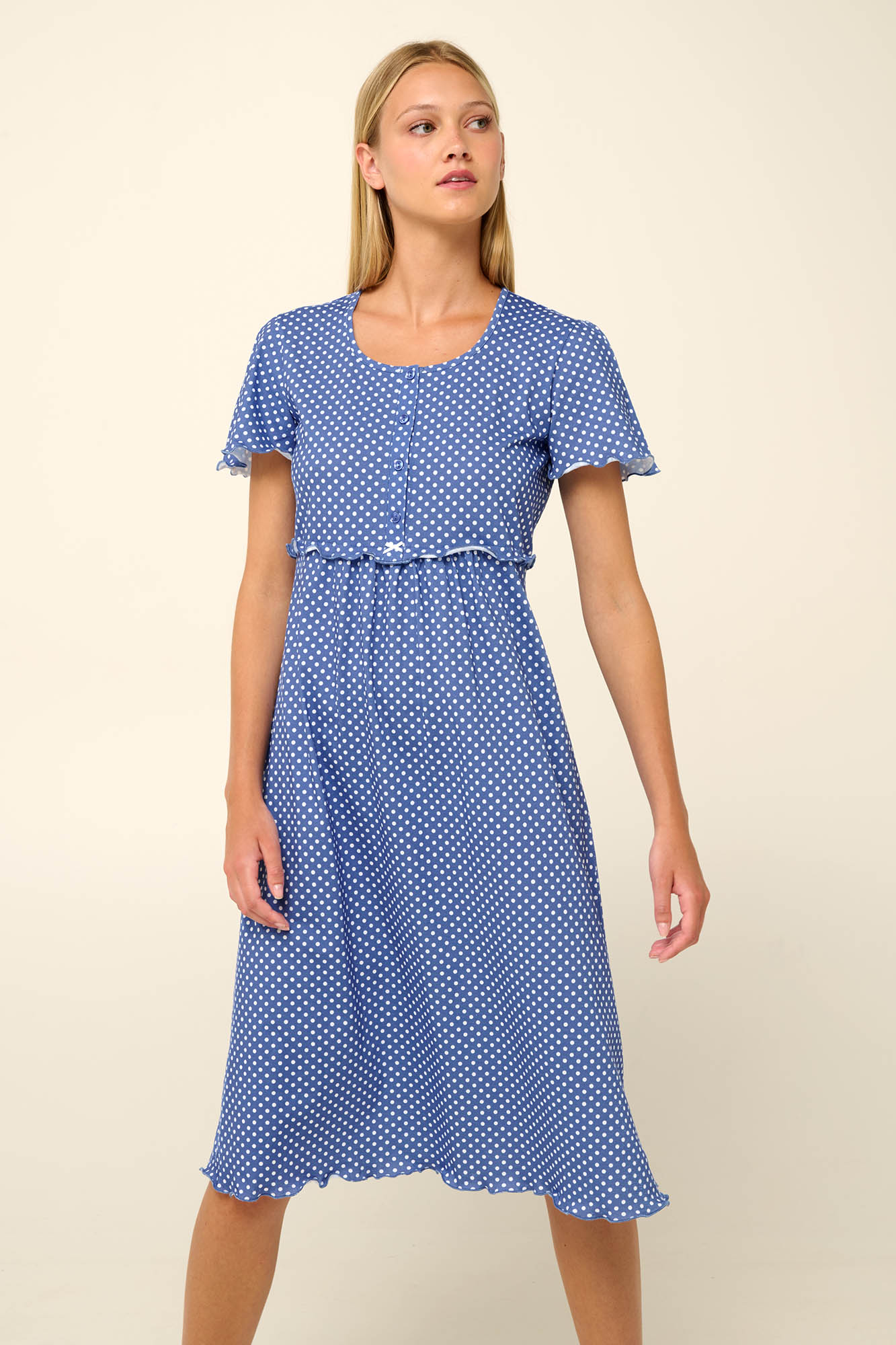 Vamp - Βαμβακερό Νυχτικό Εγκυμοσύνης και Θηλασμού