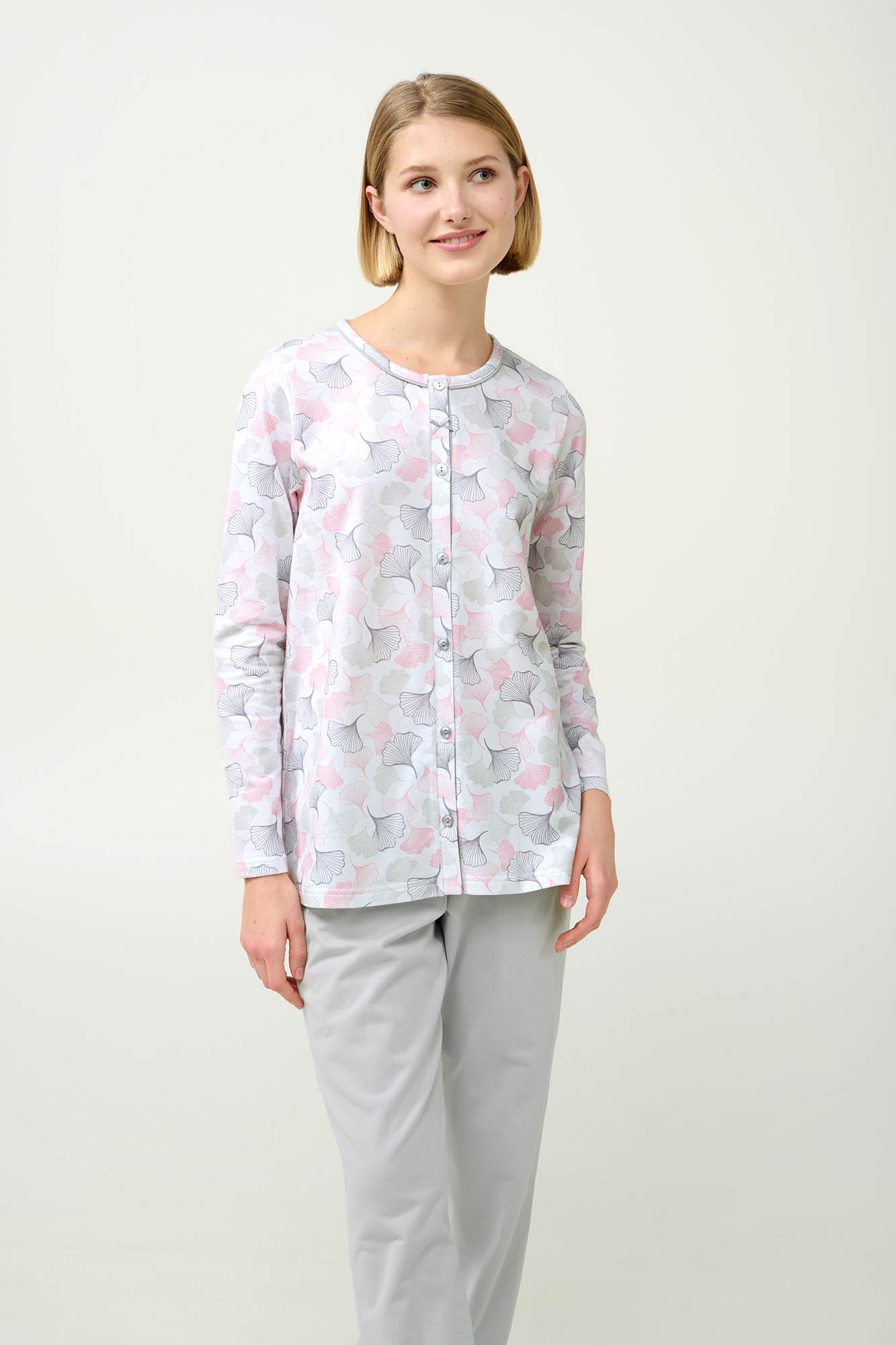 Vamp - Γυναικεία Φούτερ Κουμπωτή Πυτζάμα