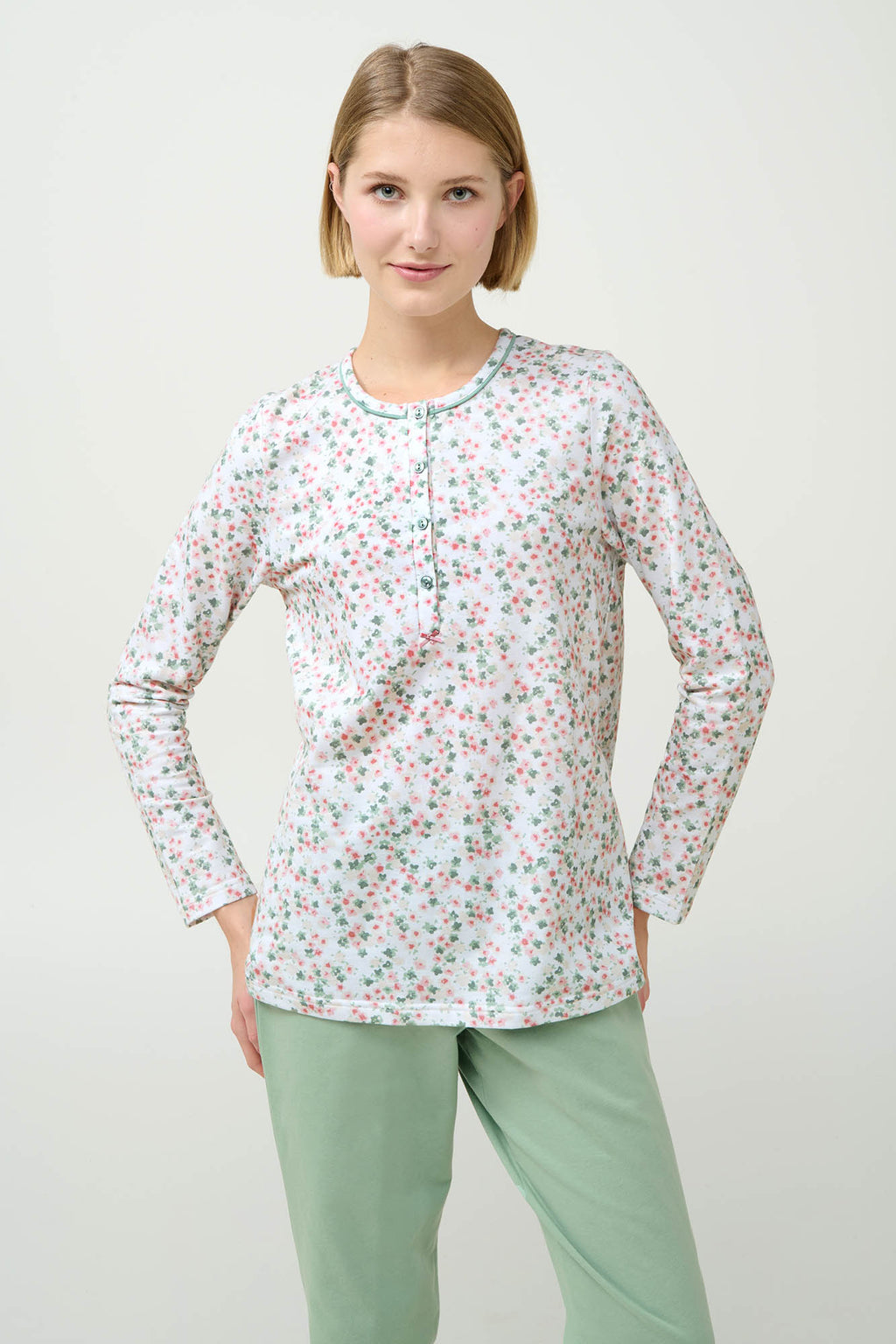 Vamp - Βαμβακερή Γυναικεία Πυτζάμα με Πατιλέτα