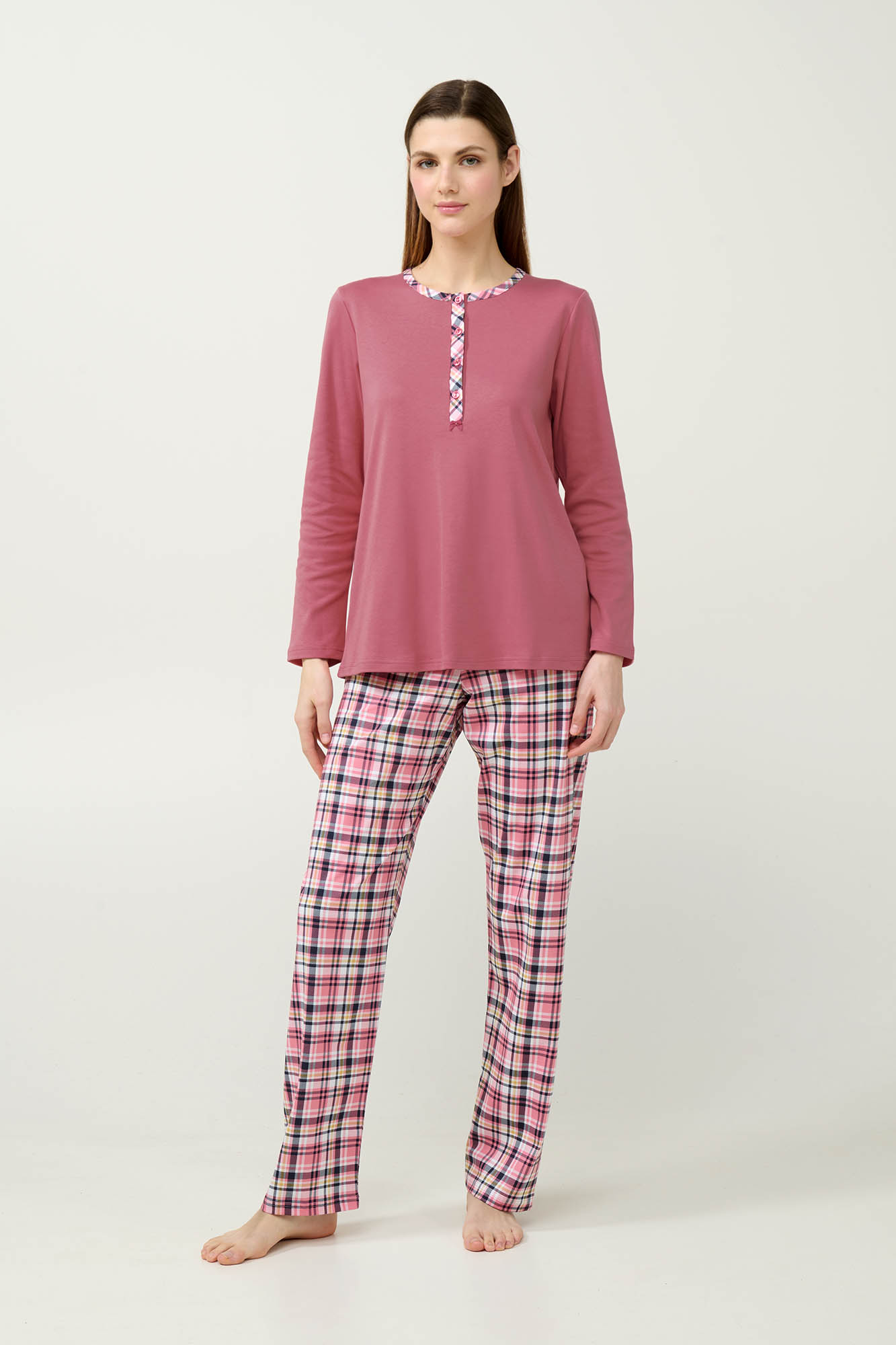 Vamp - Βαμβακερή Γυναικεία Πυτζάμα με Πατιλέτα