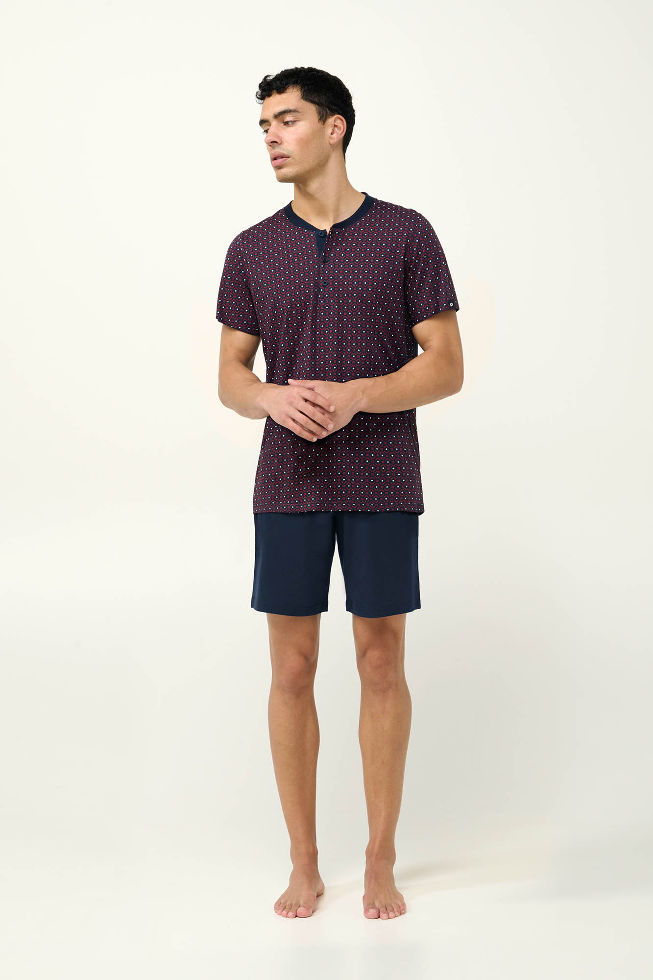 Vamp - Ανδρική Βαμβακερή Πυτζάμα με Κοντό Μανίκι