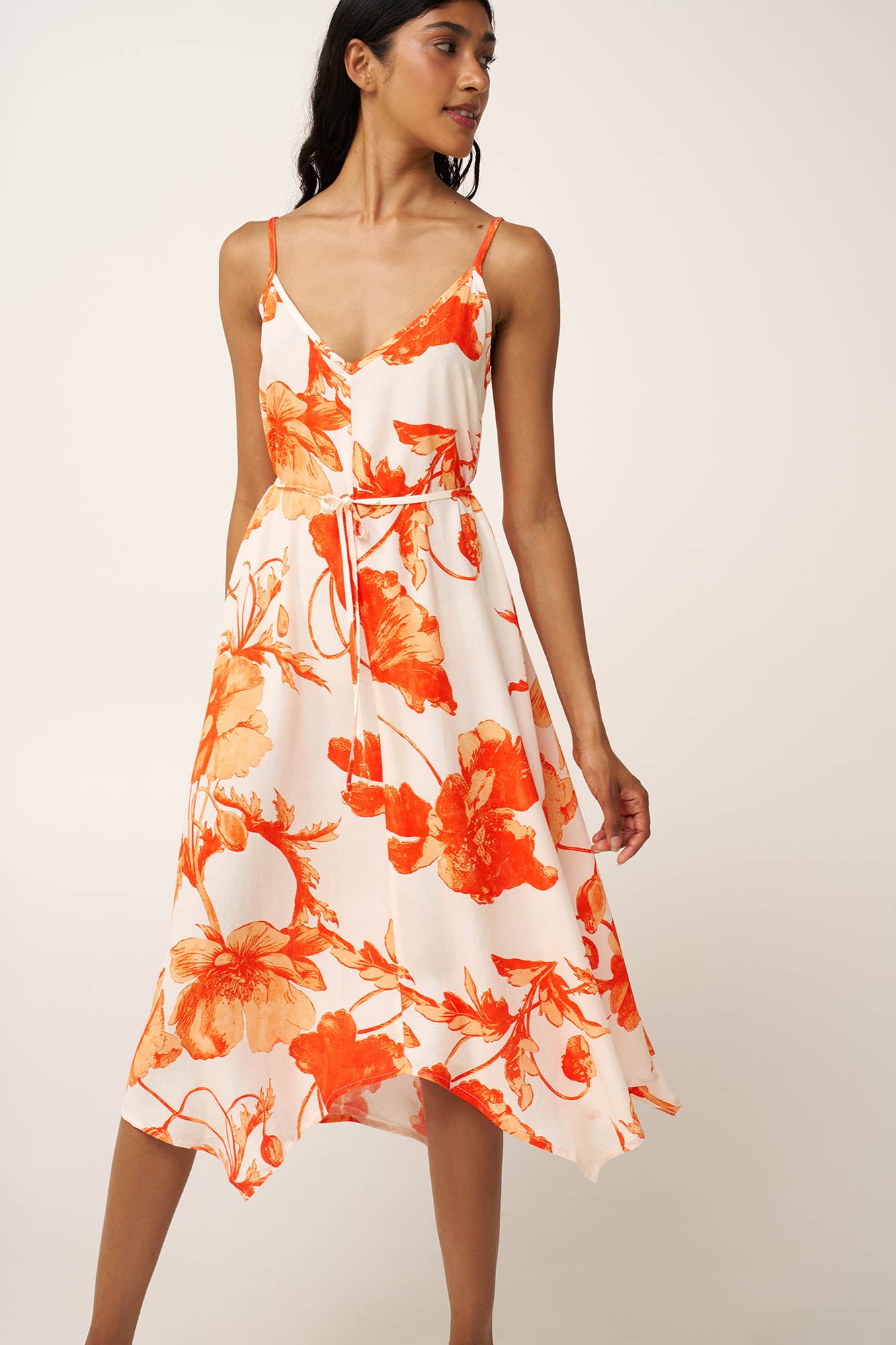 Vamp - Μακρύ Καλοκαιρινό Φλοράλ Φόρεμα Ποπλίνα