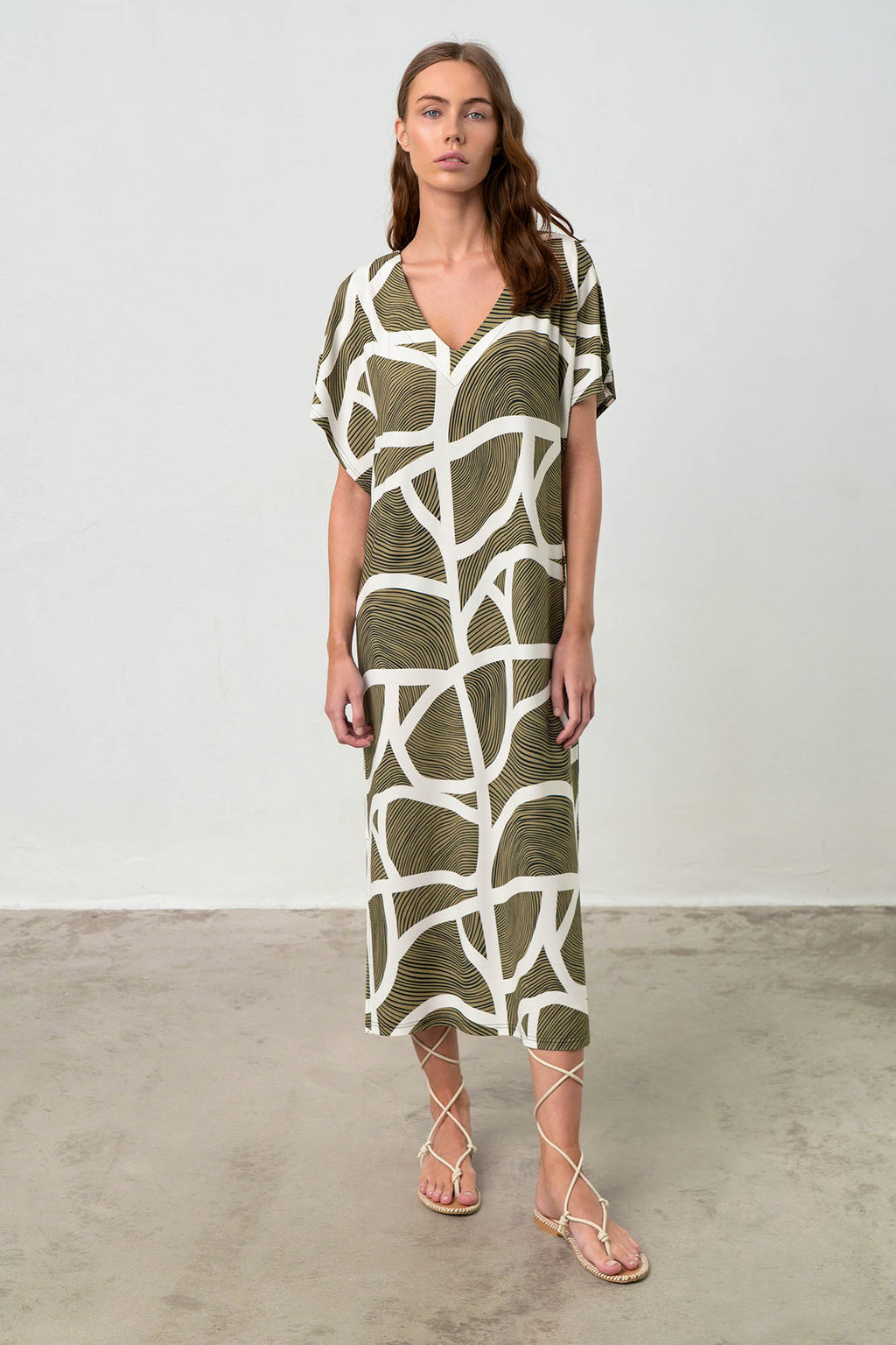 Vamp - Μακρύ Εμπριμέ Φόρεμα