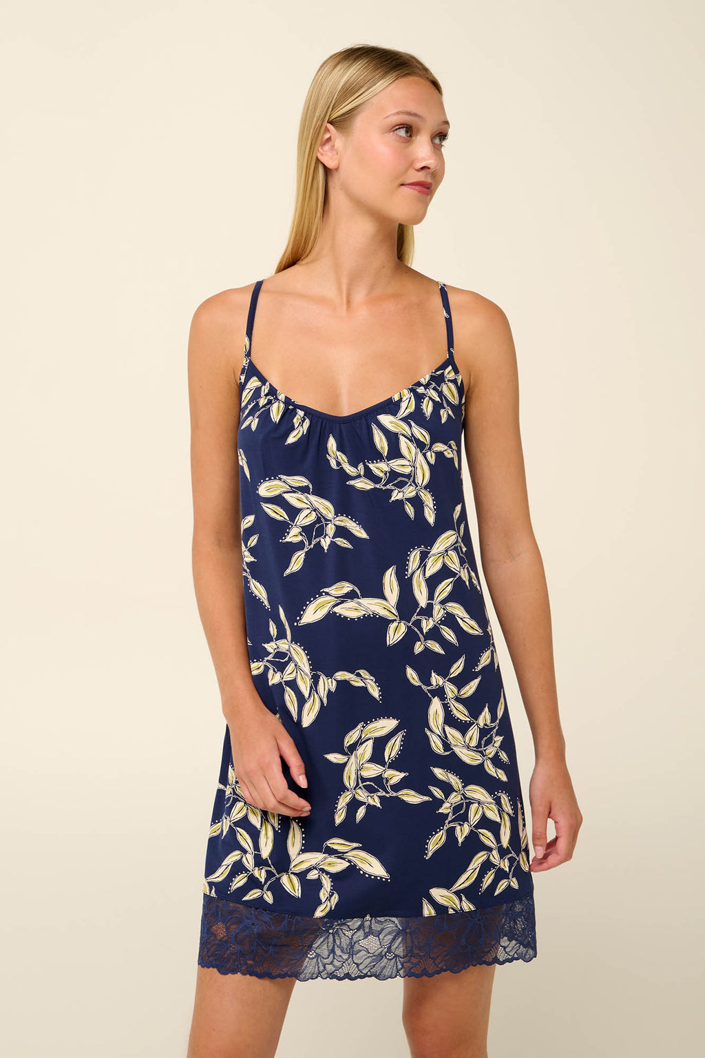 Vamp - Καλοκαιρινό Νυχτικό Micromodal με Τιράντες και Δαντέλα