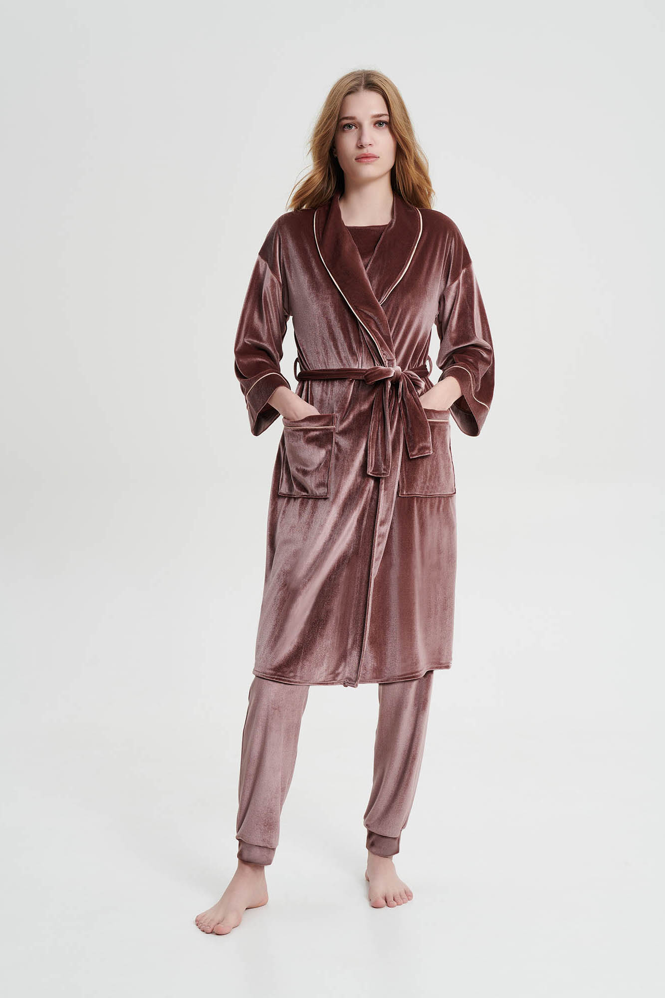 Vamp - Μονόχρωμη Σταυρωτή Ρόμπα