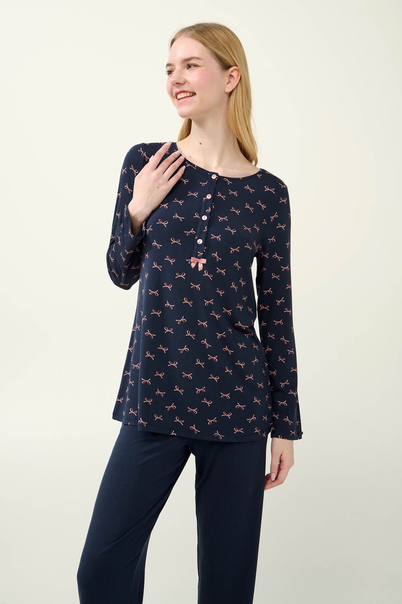 Vamp - Γυναικεία Πυτζάμα Micromodal με Πατιλέτα