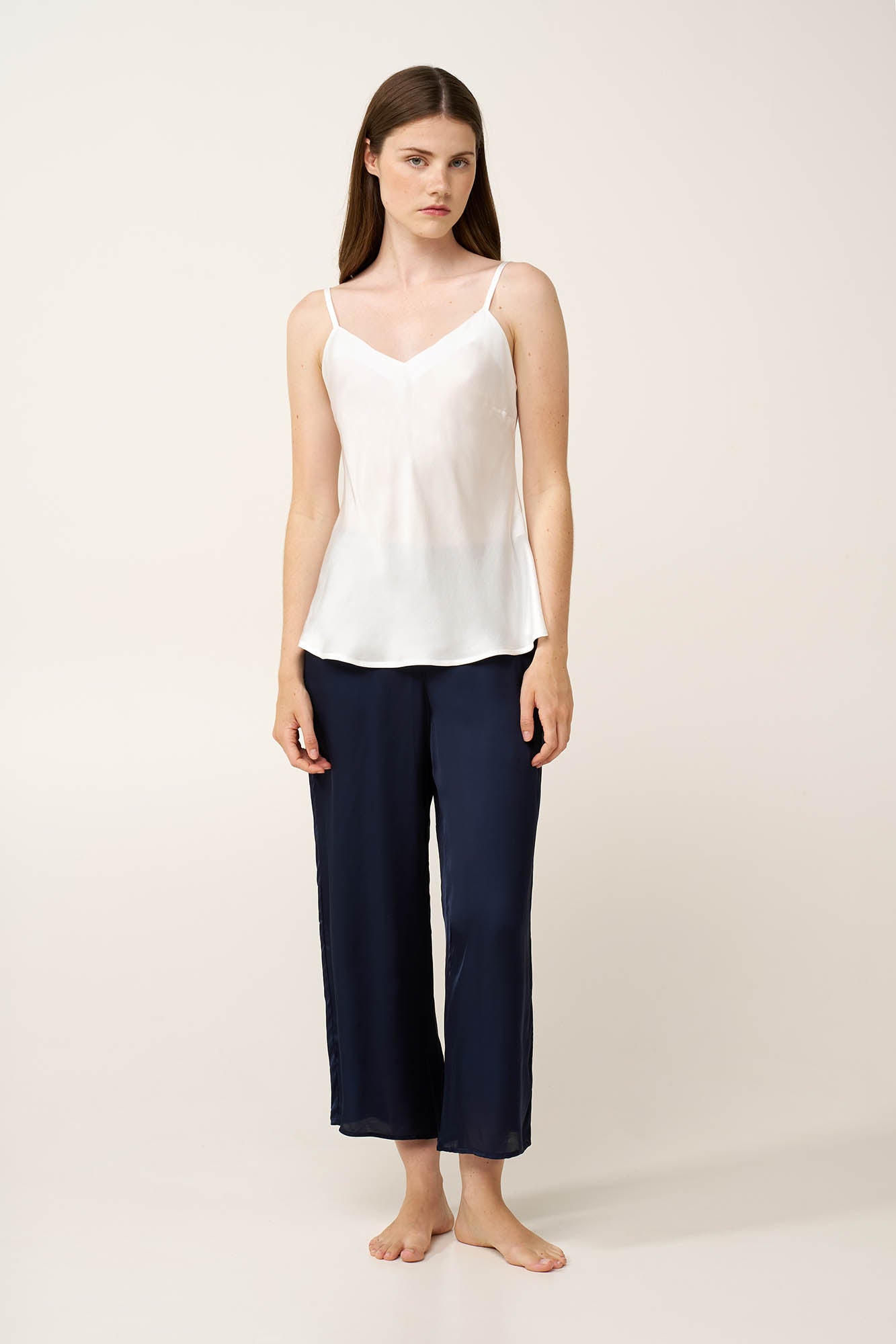 Vamp - Γυναικείο Φαρδύ Σατέν Παντελόνι