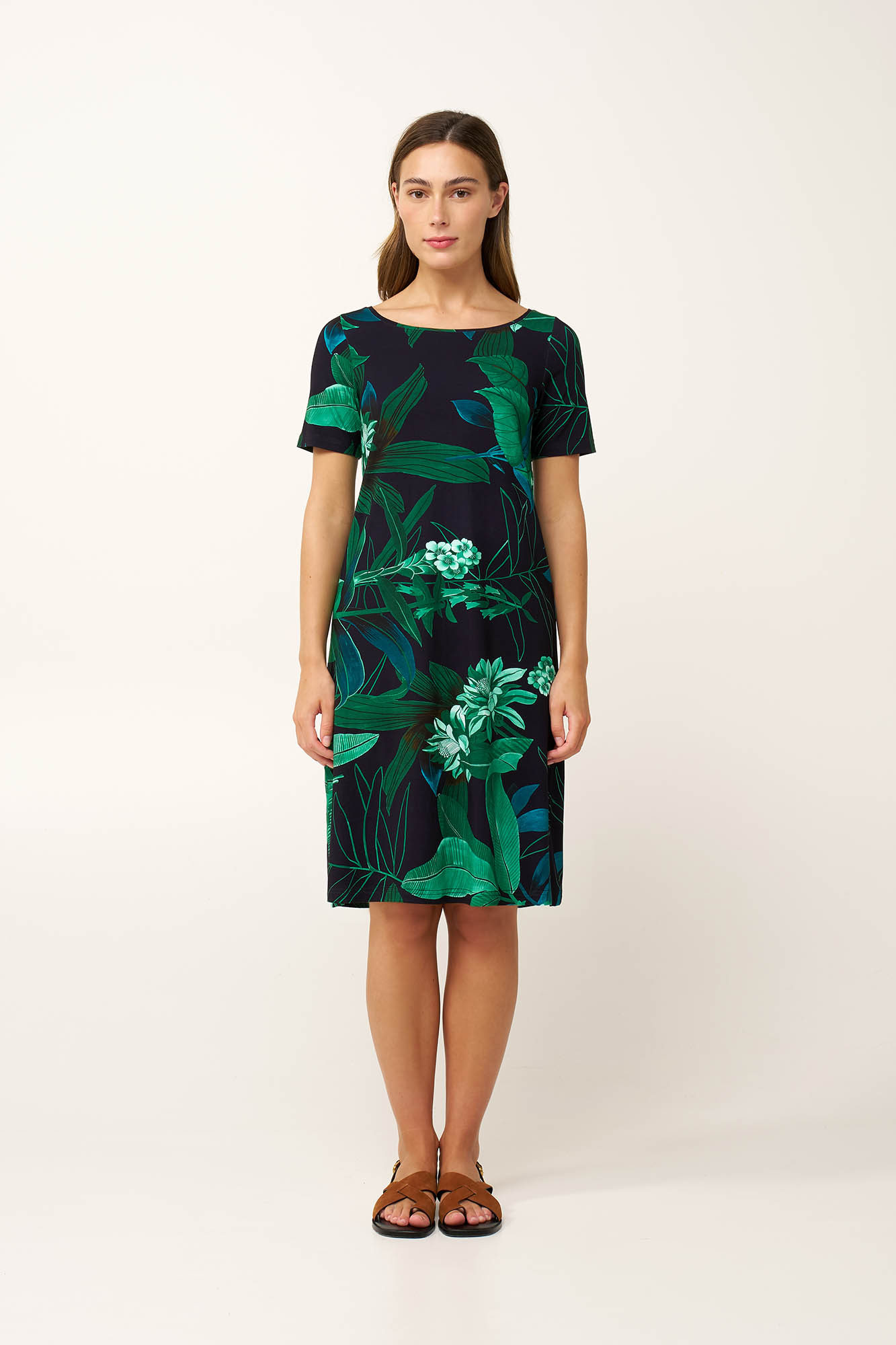 Vamp - Καλοκαιρινό Viscose Φόρεμα με Μανίκι