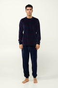 Vamp - Ανδρική Velvet Πυτζάμα με Μανσέτες