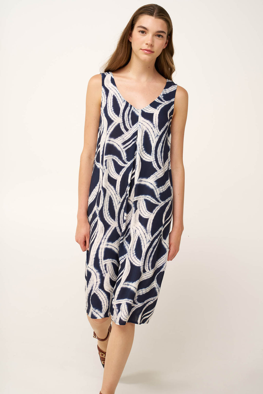 Vamp - Αμάνικο Καλοκαιρινό Φόρεμα από Ποπλίνα