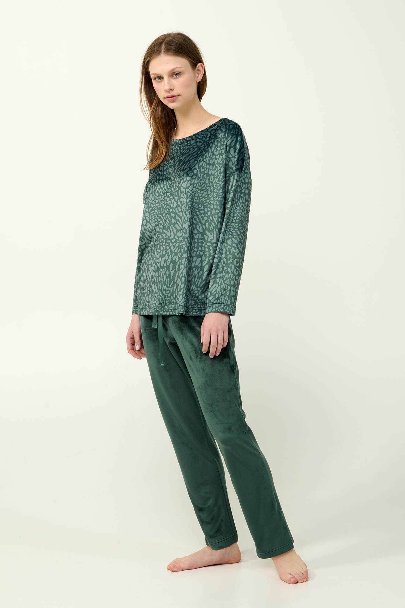 Vamp - Γυναικείο Velvet Σετ Σπιτιού