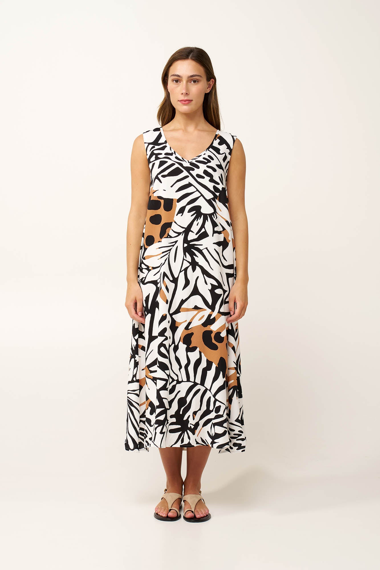 Vamp - Μακρύ Καλοκαιρινό African Φόρεμα από Ποπλίνα