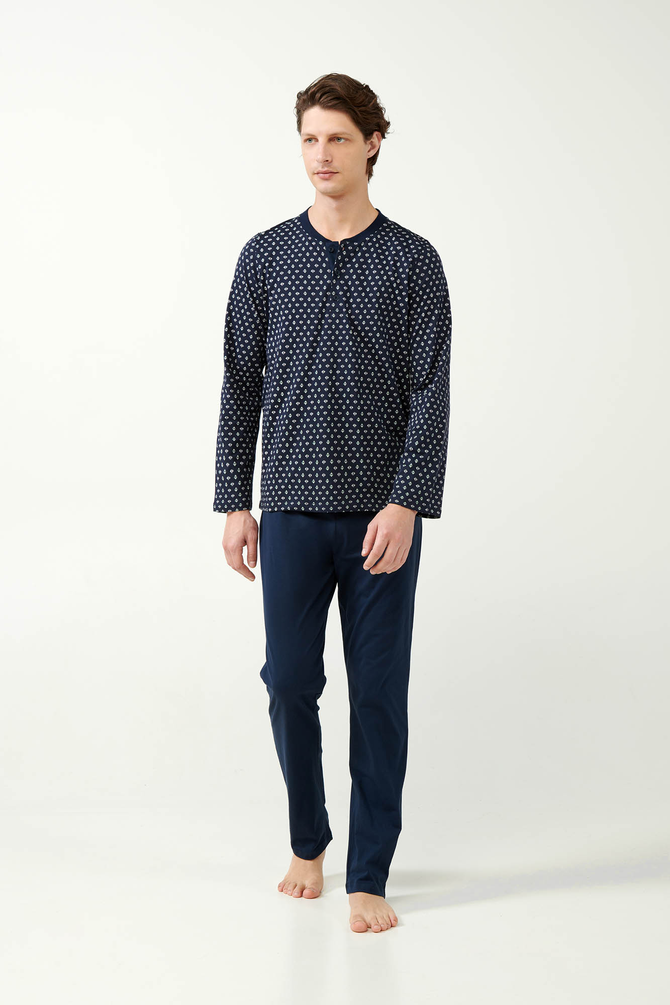 Vamp - Πυτζάμα S. Jersey με Γεωμετρικό Μοτίβο Ρόμβων