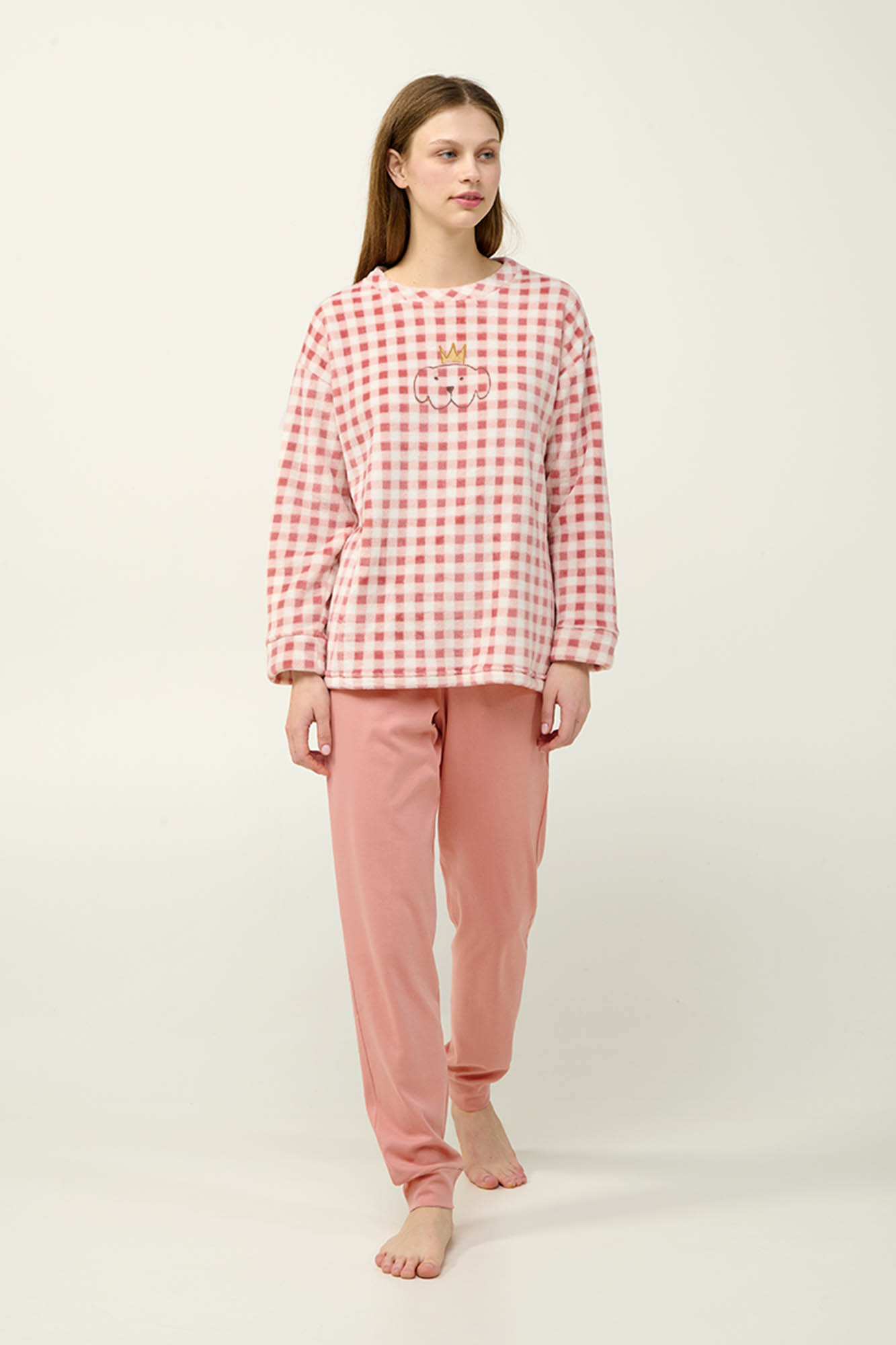 Vamp - Γυναικεία Χειμερινή Πυτζάμα με Μανσέτες