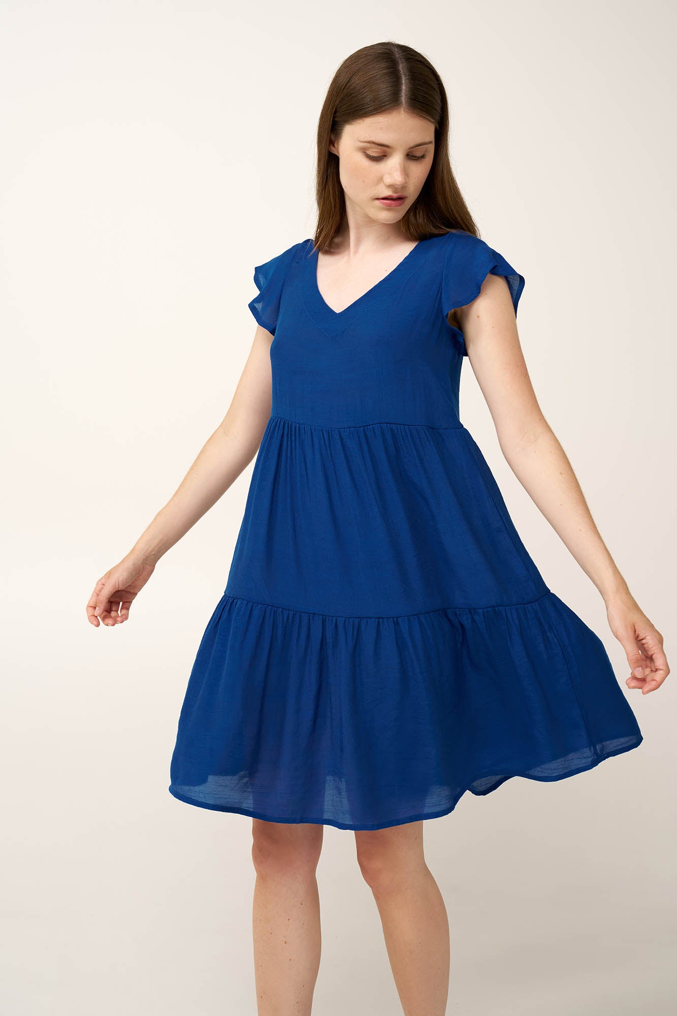 Vamp - Μονόχρωμο Καλοκαιρινό Φόρεμα από Γάζα