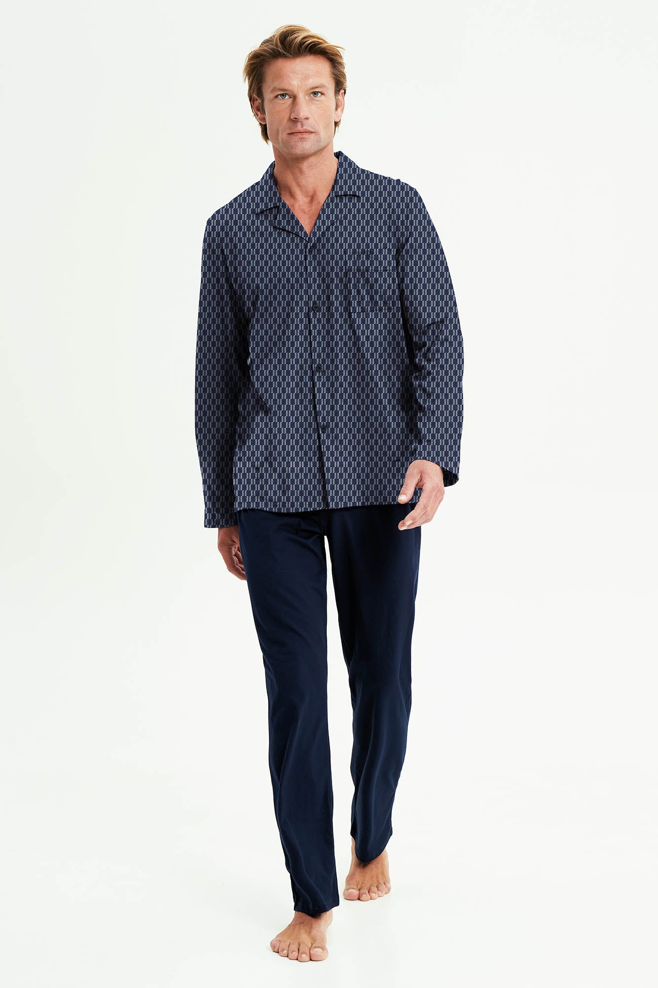 Vamp - Ανδρική Βαμβακερή Κουμπωτή Πυτζάμα