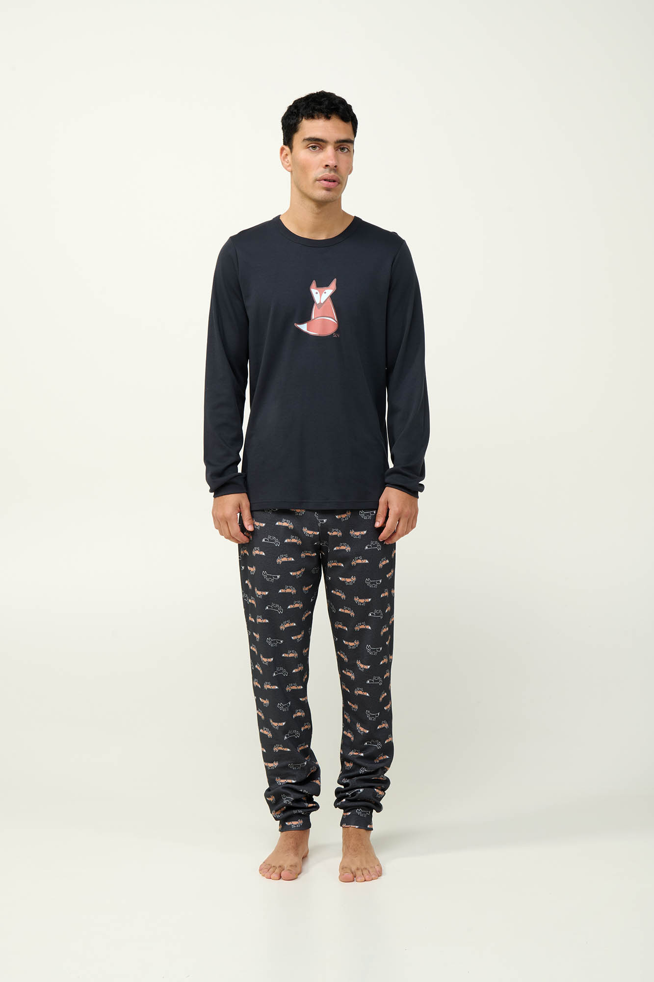 Vamp - Ανδρική Βαμβακερή Πυτζάμα με Μανσέτες