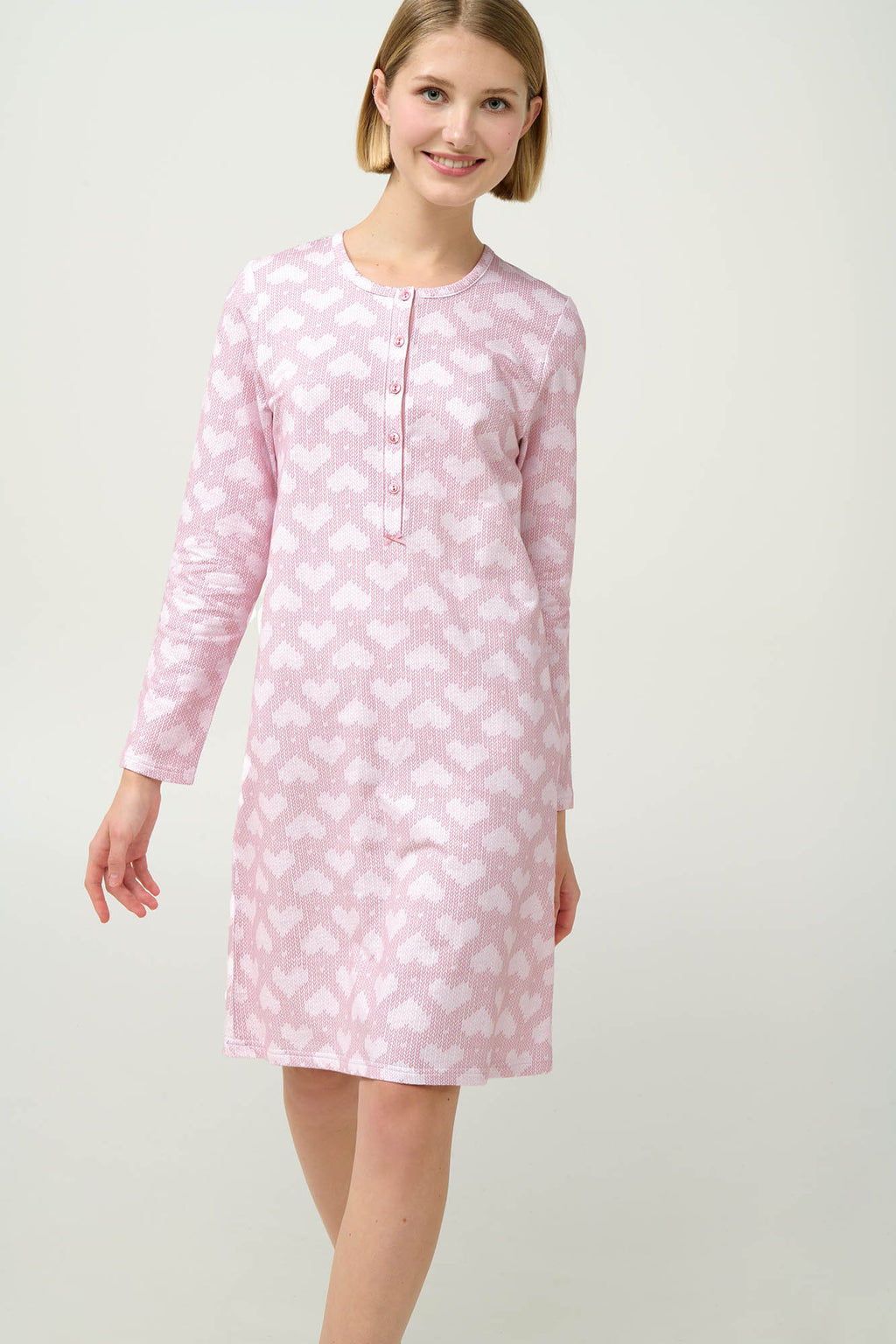 Vamp - Γυναικείο Νυχτικό Φούτερ με Πατιλέτα