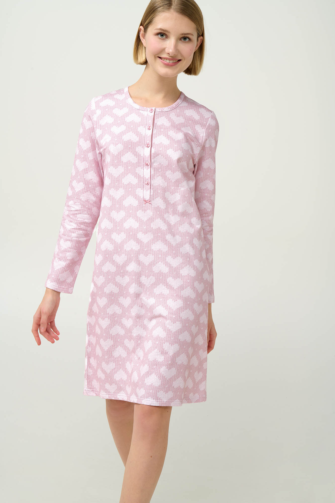 Vamp - Γυναικείο Νυχτικό Φούτερ με Πατιλέτα