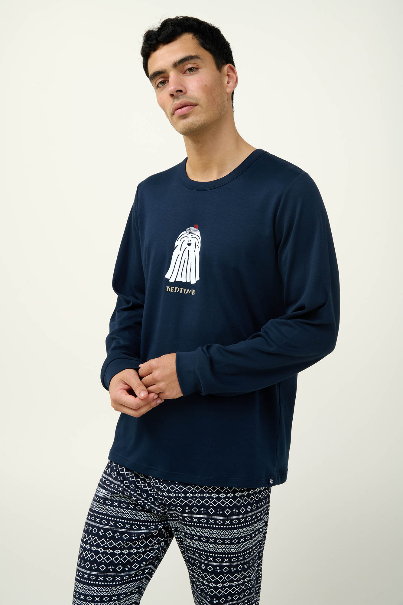 Vamp - Ανδιρκή Βαμβακερή Πυτζάμα με Μανσέτες