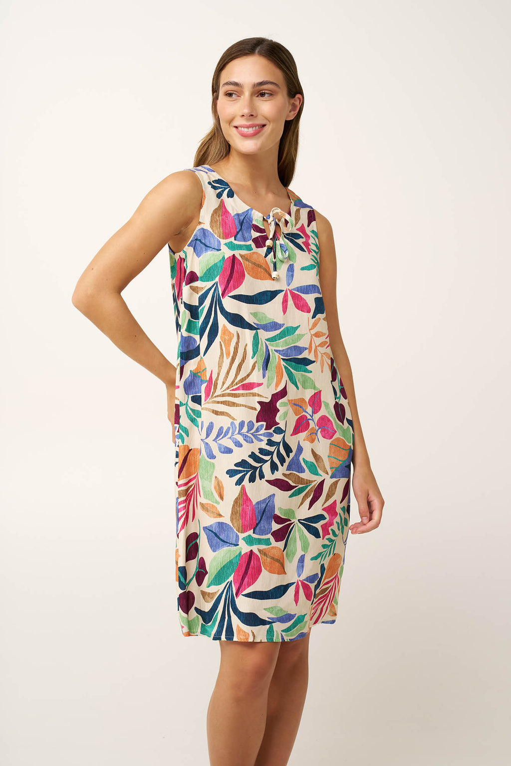 Vamp - Αμάνικο Καλοκαιρινό Φόρεμα Ποπλίνα