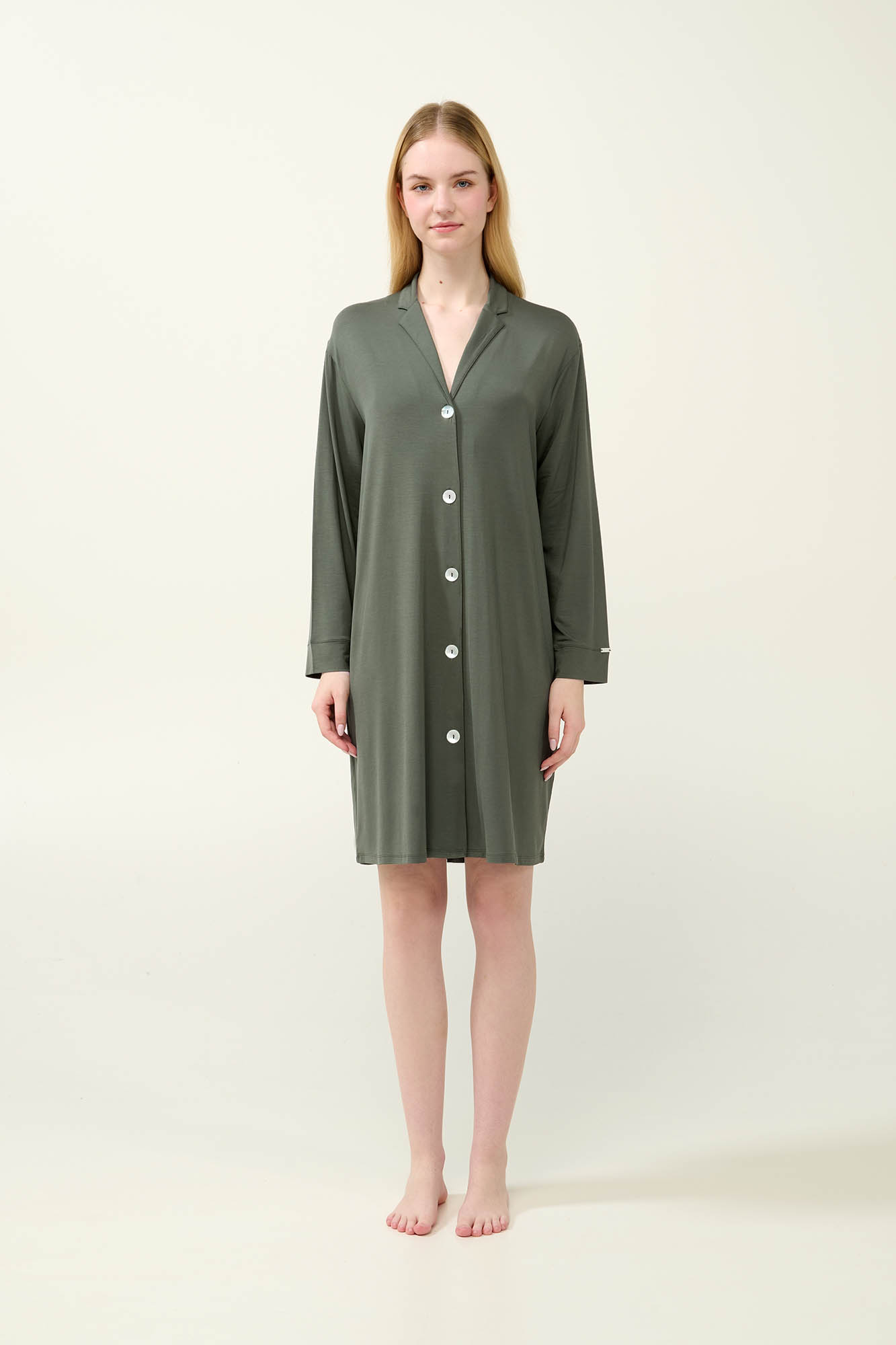 Vamp - Κουμπωτό Χειμερινό Νυχτικό Micromodal