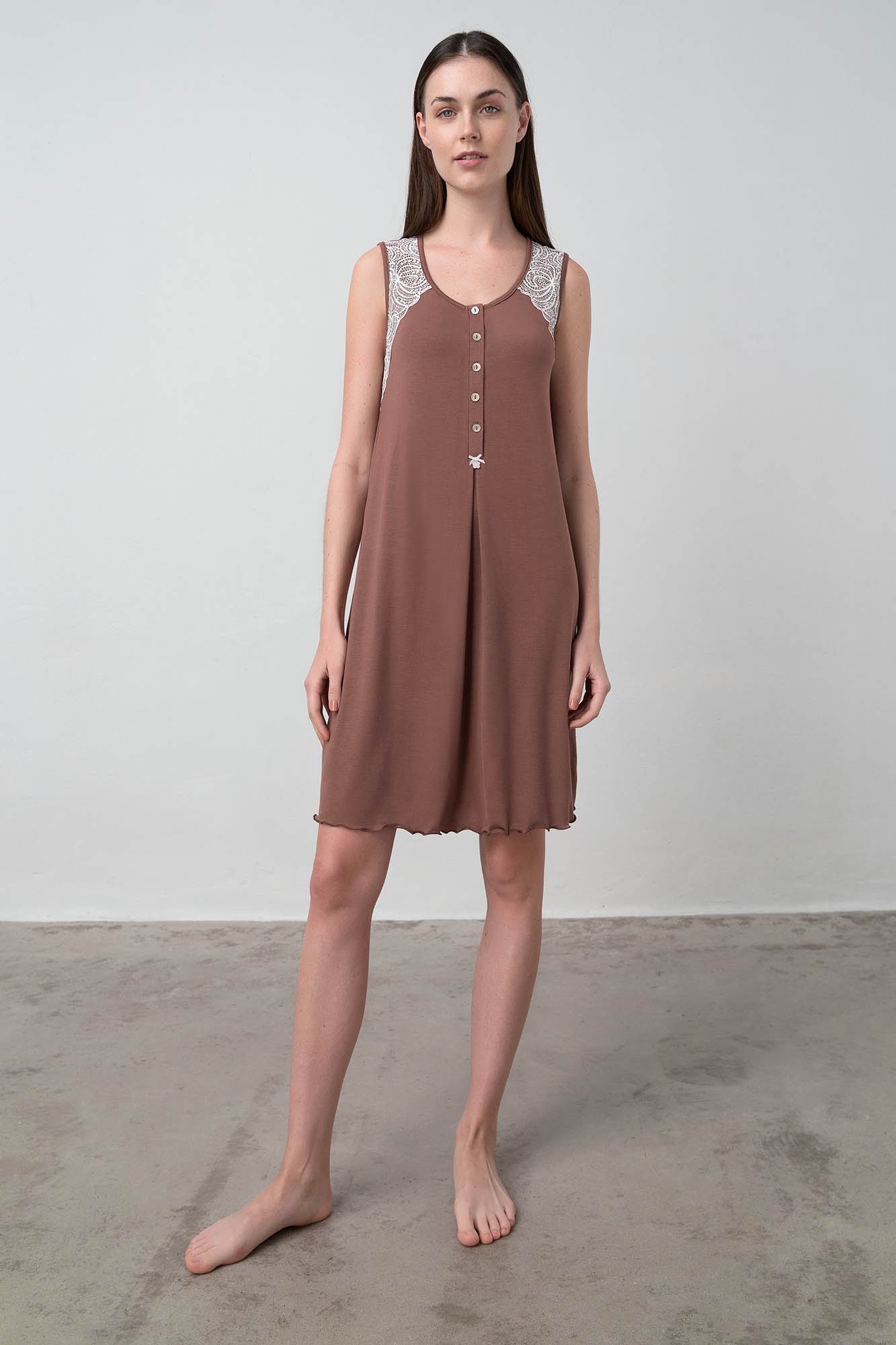 Vamp - Αμάνικο Νυχτικό με Πατιλέτα