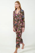 Vamp - Viscose Satin Κουμπωτή Φλοράλ Πυτζάμα