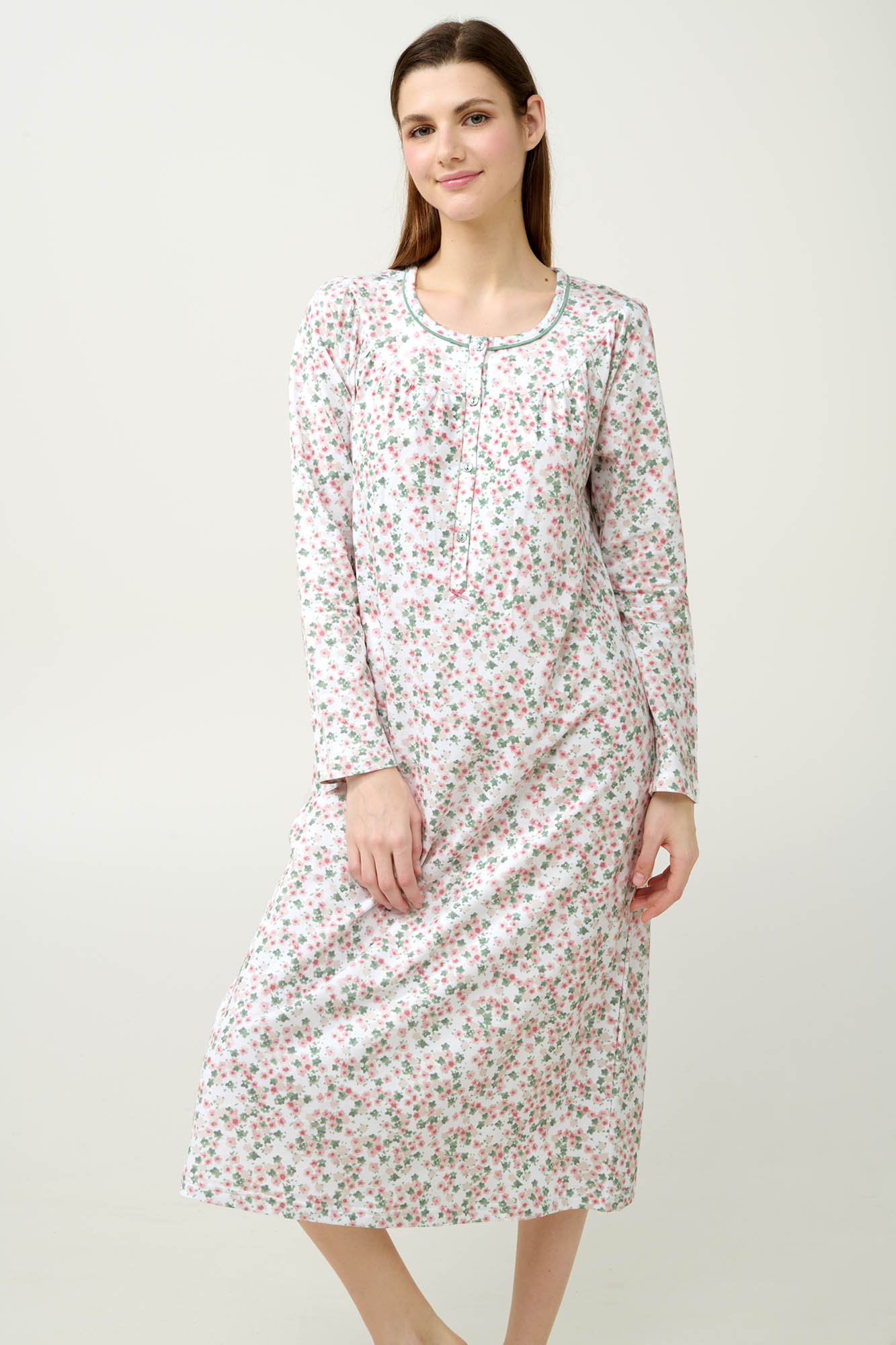 Vamp - Γυναικείο Φούτερ Νυχτικό με Κουμπιά