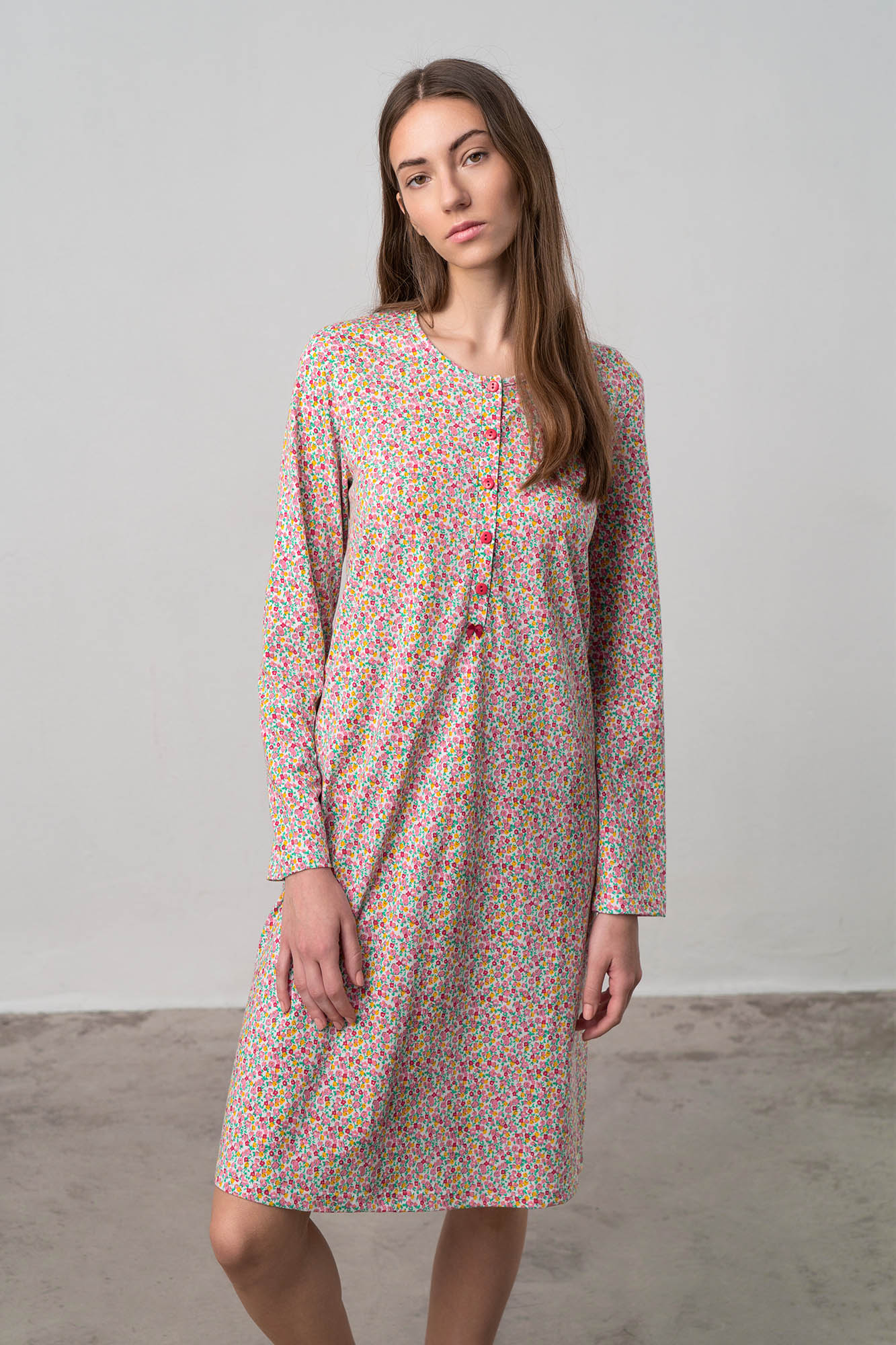 Vamp - Φλοράλ Νυχτικό με Πατιλέτα