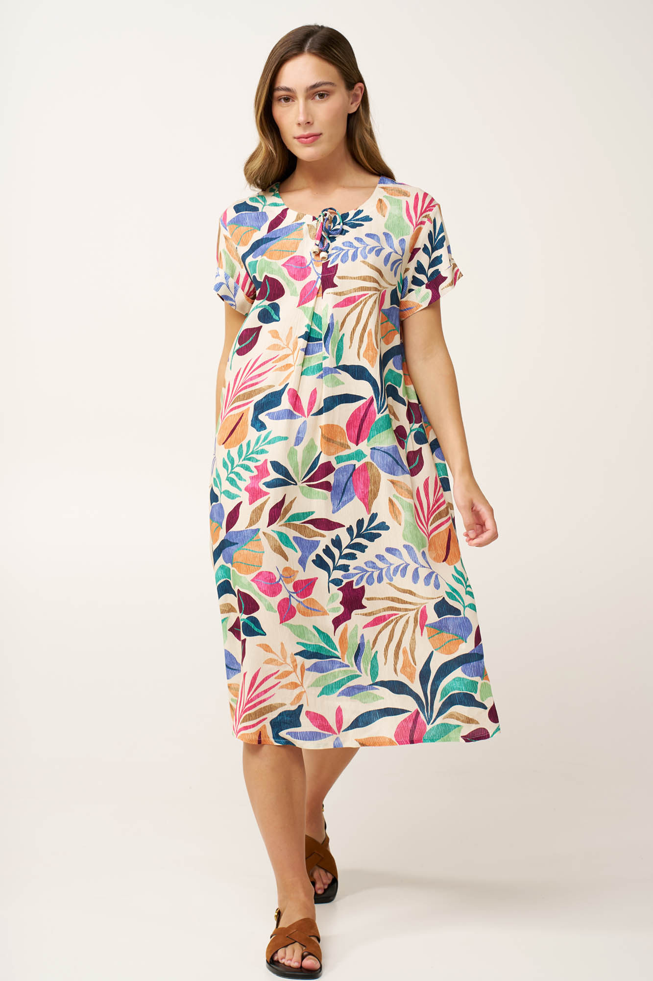 Vamp - Καλοκαιρινό Φόρεμα Φλοράλ από Ποπλίνα