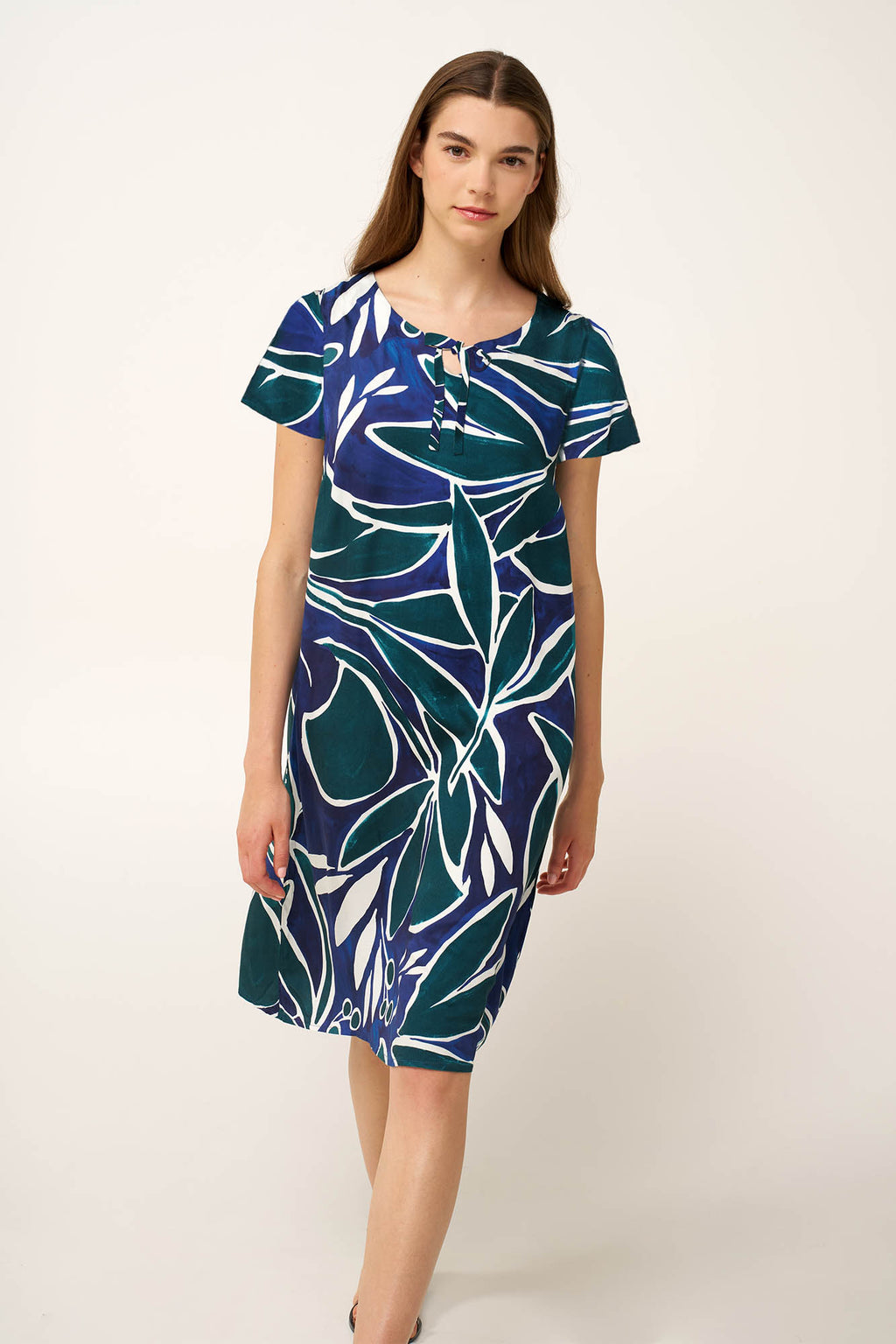 Vamp - Καλοκαιρινό Ωκεάνιο Φόρεμα από Ποπλίνα