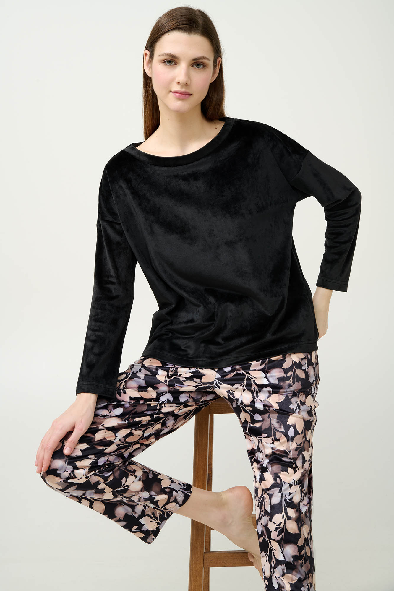 Vamp - Γυναικείο Velvet Σετ Σπιτιού