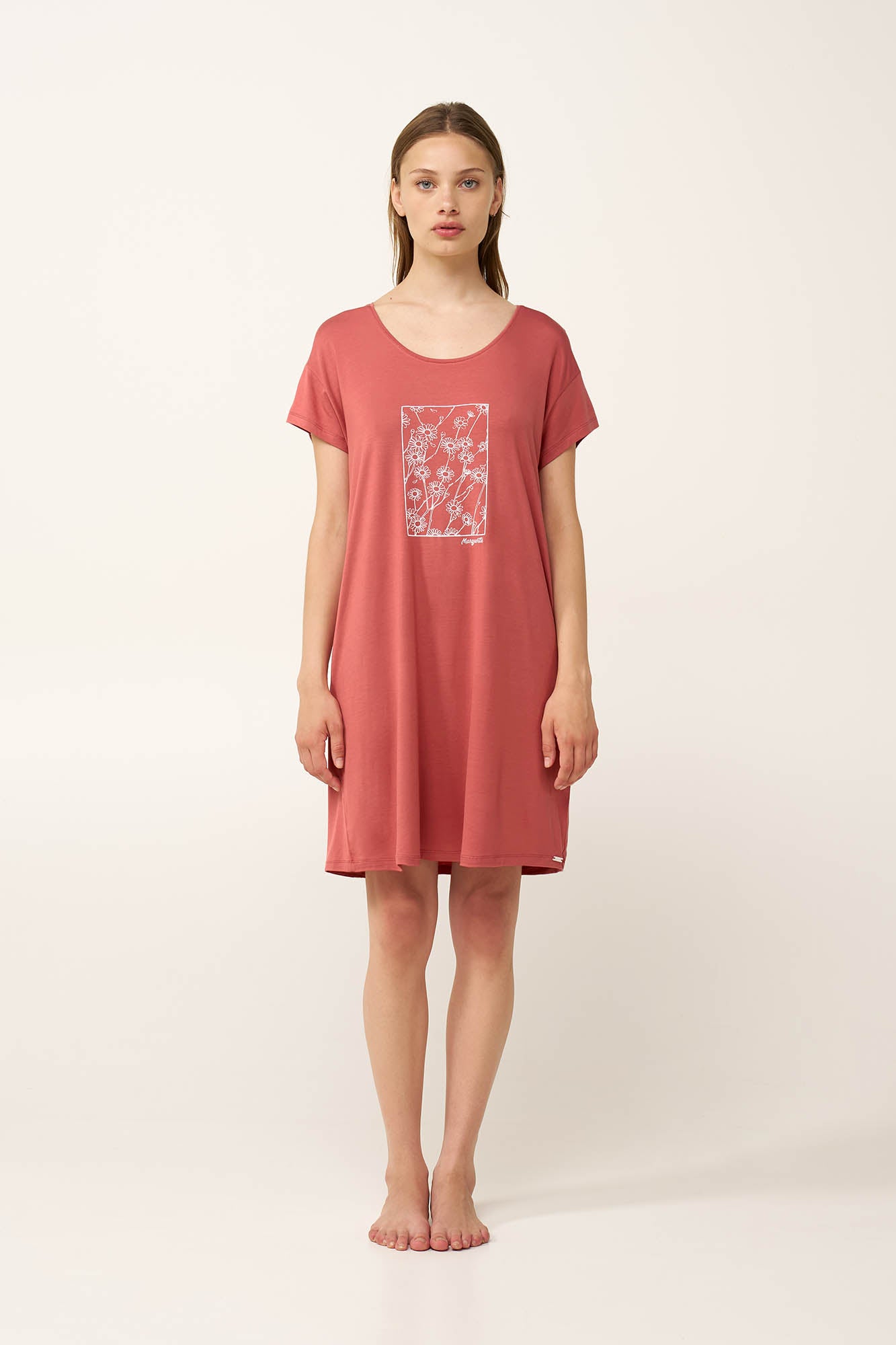 Vamp - Νυχτικό Micromodal με Κοντό Μανίκι