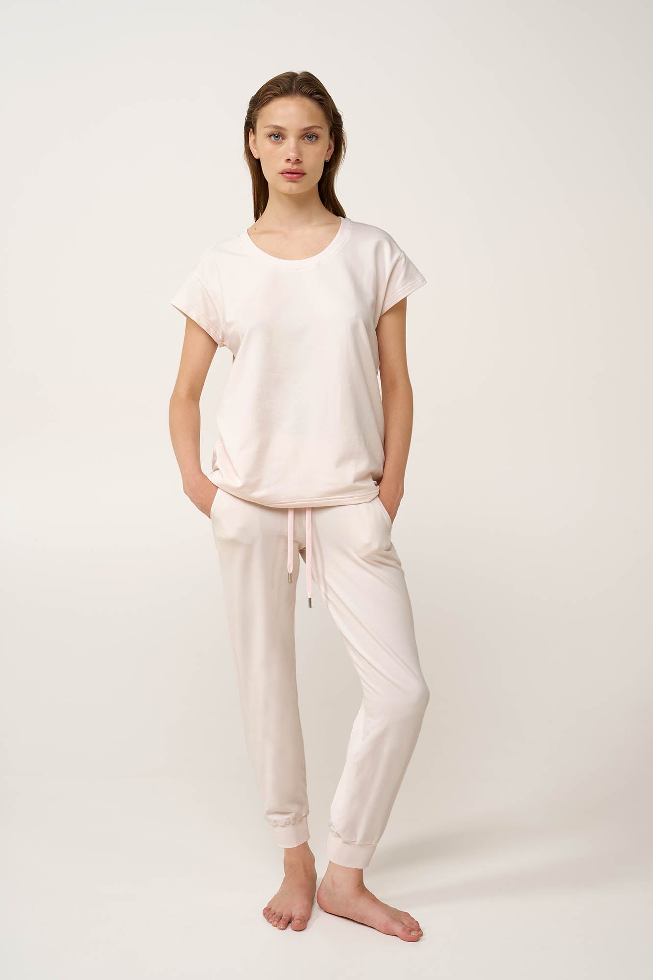 Vamp - Γυναικείο Βαμβακερό Παντελόνι με Μανσέτες