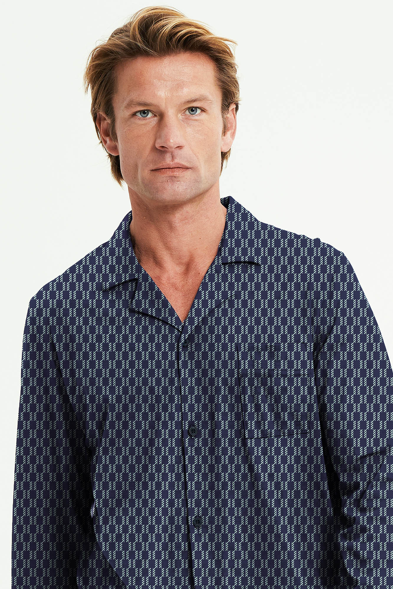 Vamp - Ανδρική Βαμβακερή Κουμπωτή Πυτζάμα