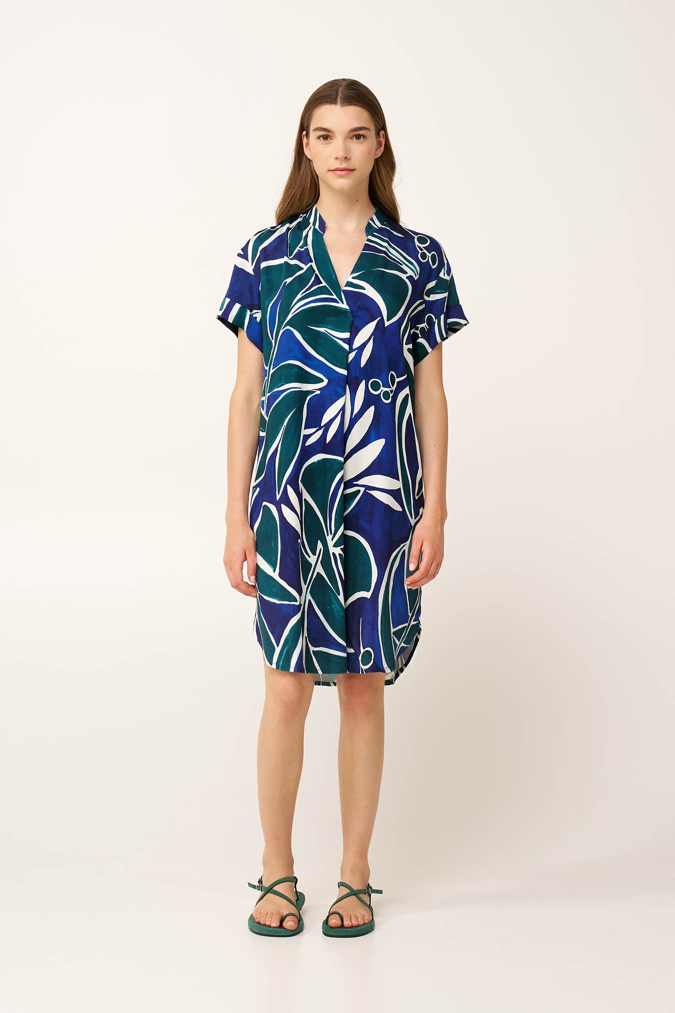 Vamp - Καλοκαιρινό Ωκεάνιο Φόρεμα από Ποπλίνα