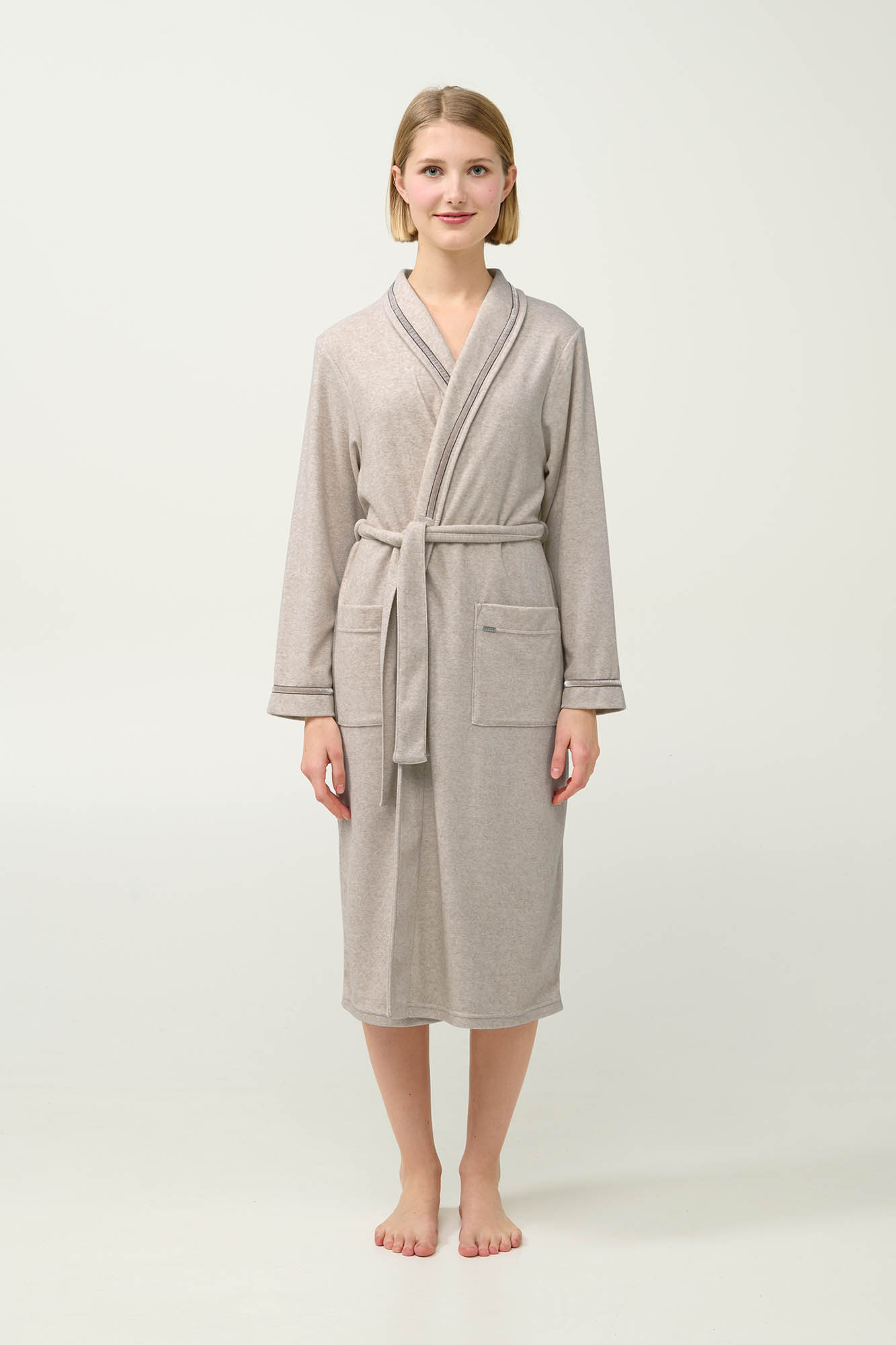 Vamp - Γυναικεία Σταυρωτή Frottee Ρόμπα