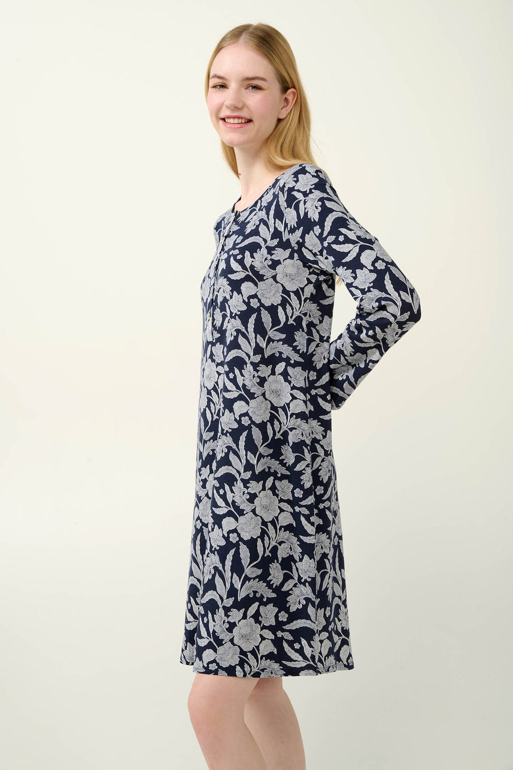 Vamp - Micromodal Φλοράλ Νυχτικό με Πατιλέτα