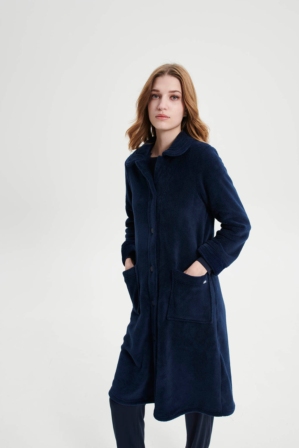 Vamp - Μονόχρωμη Κουμπωτή Ρόμπα