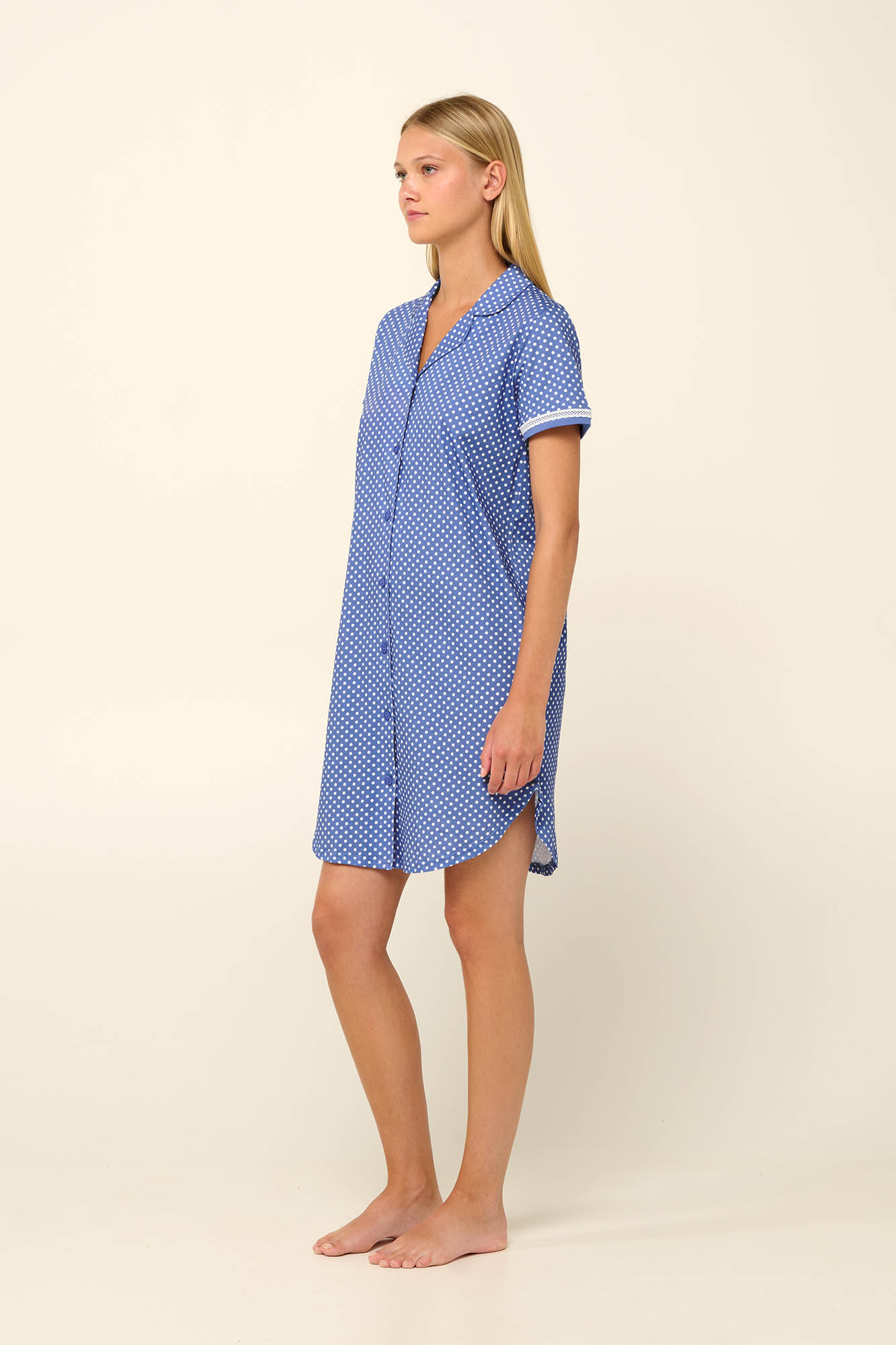 Vamp - Κουμπωτό Καλοκαιρινό Νυχτικό από Βαμβάκι