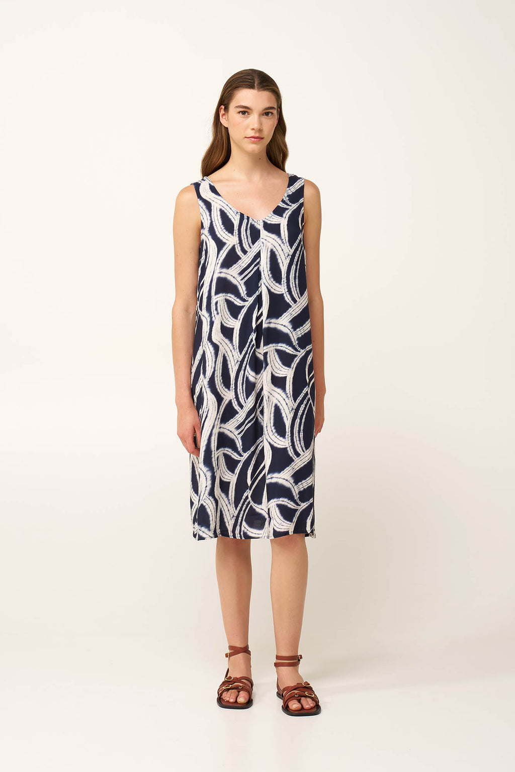 Vamp - Αμάνικο Καλοκαιρινό Φόρεμα από Ποπλίνα