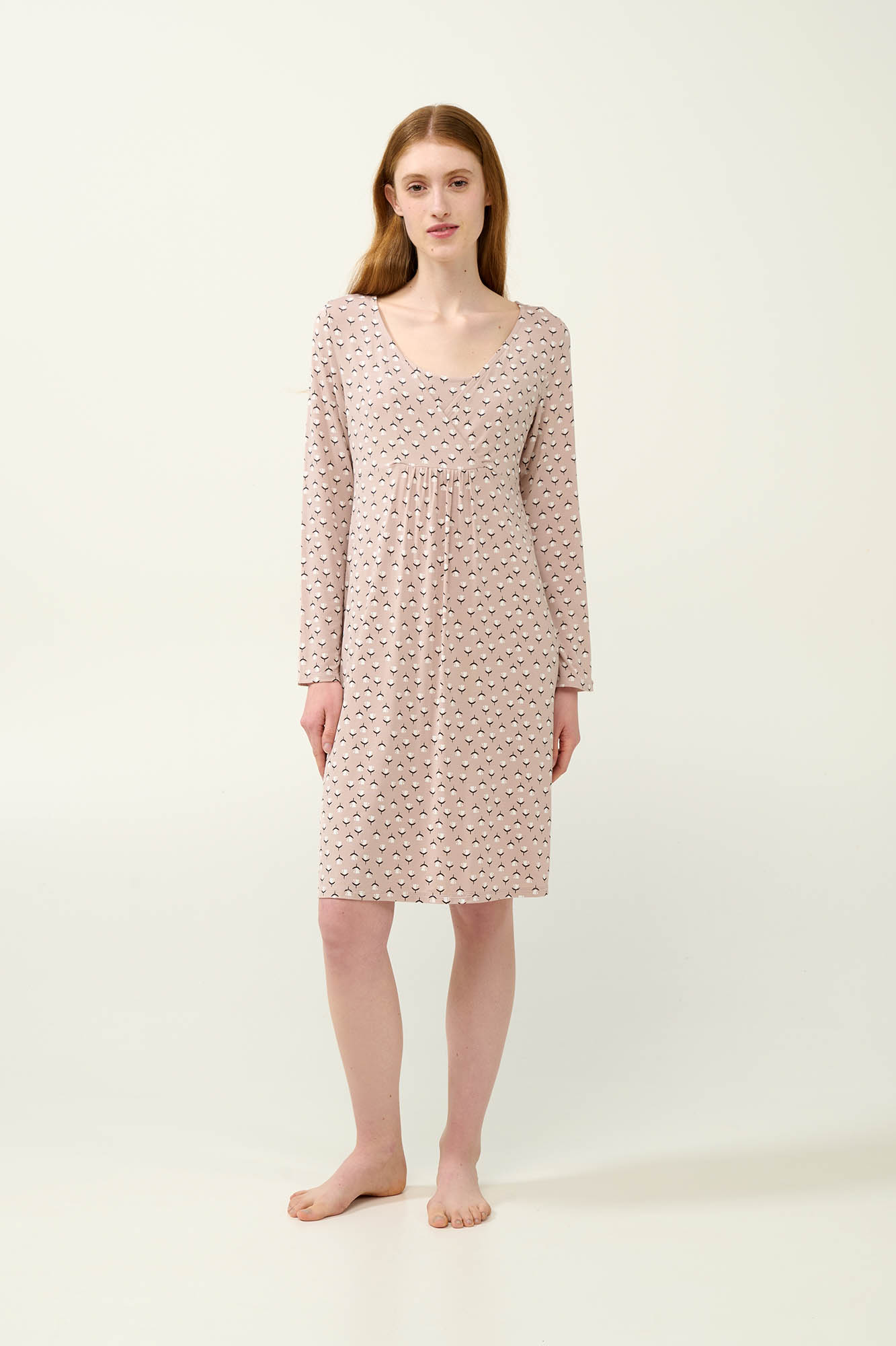 Vamp - Φλοράλ Micromodal Νυχτικό Εγκυμοσύνης και Θηλασμού