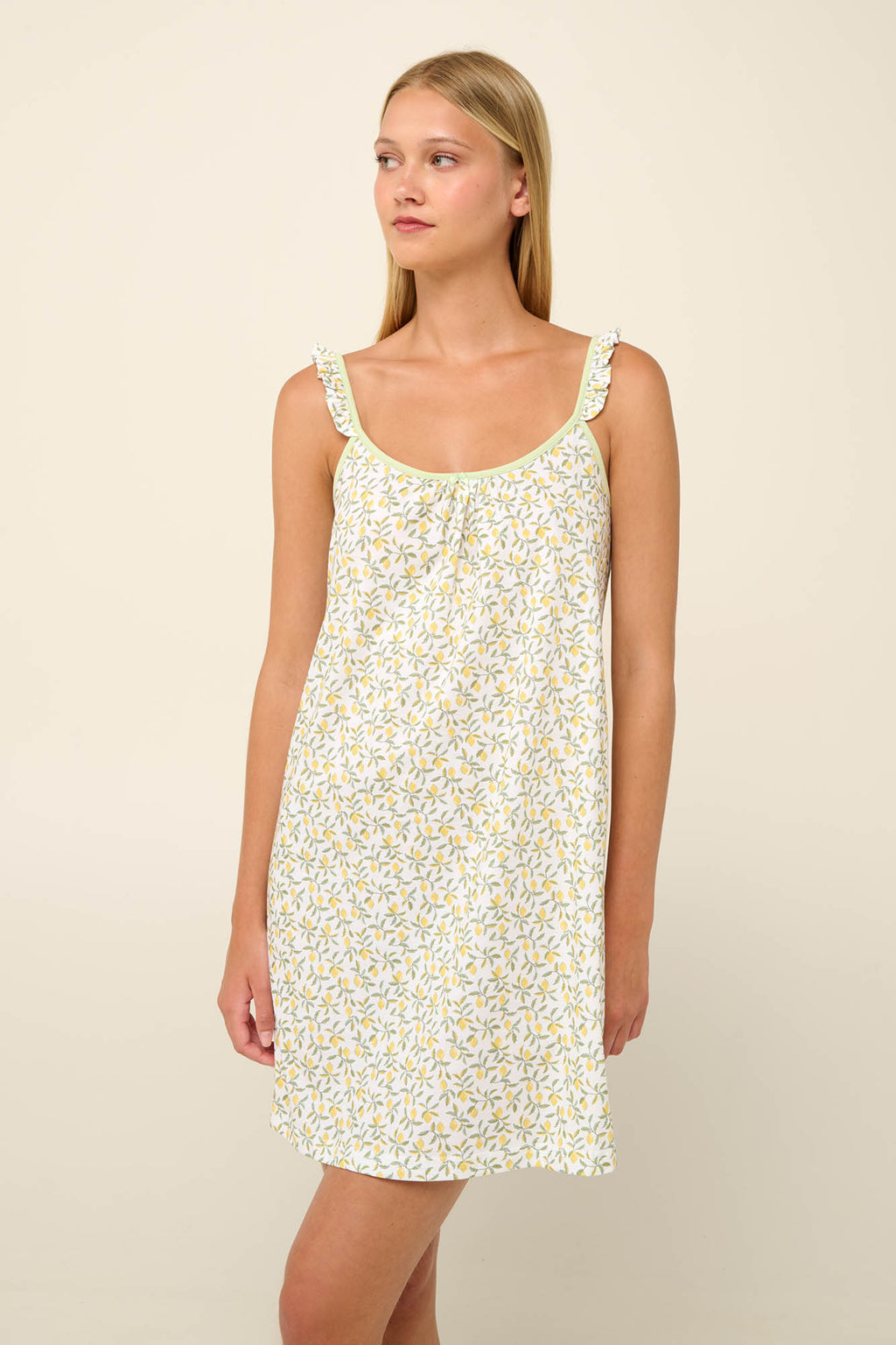 Vamp - Βαμβακερό Καλοκαιρινό Νυχτικό με Σούρες