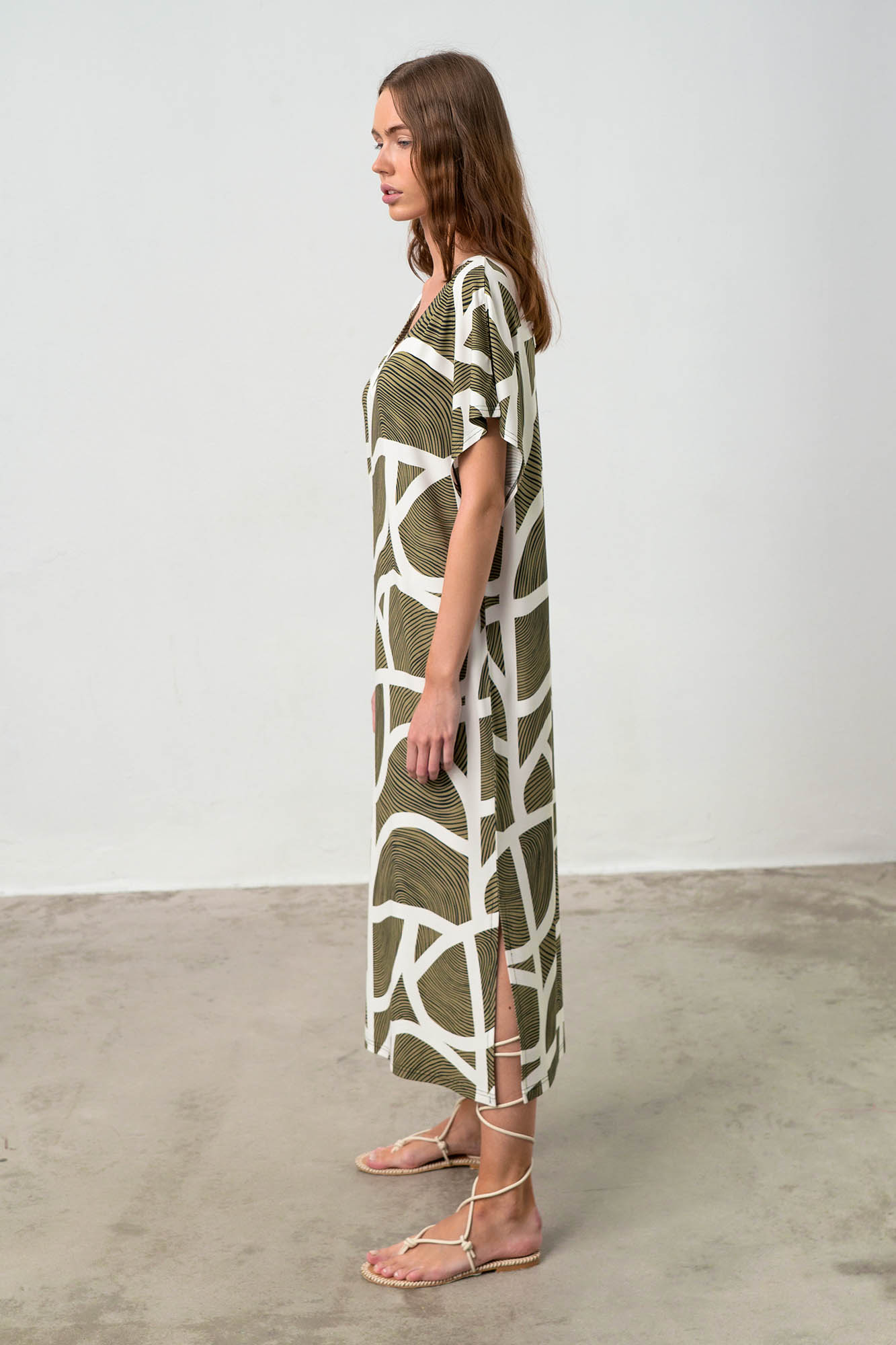 Vamp - Μακρύ Εμπριμέ Φόρεμα