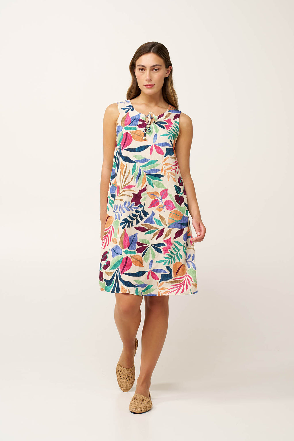 Vamp - Αμάνικο Καλοκαιρινό Φόρεμα Ποπλίνα