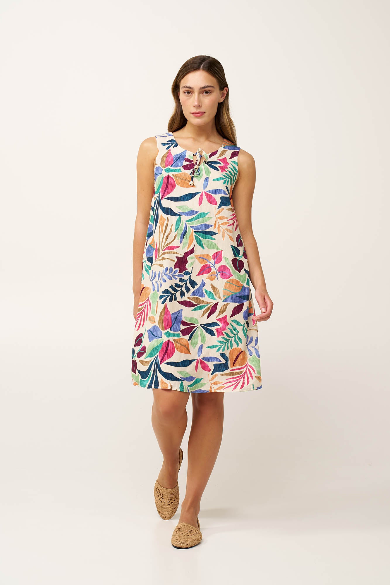 Vamp - Αμάνικο Καλοκαιρινό Φόρεμα Ποπλίνα